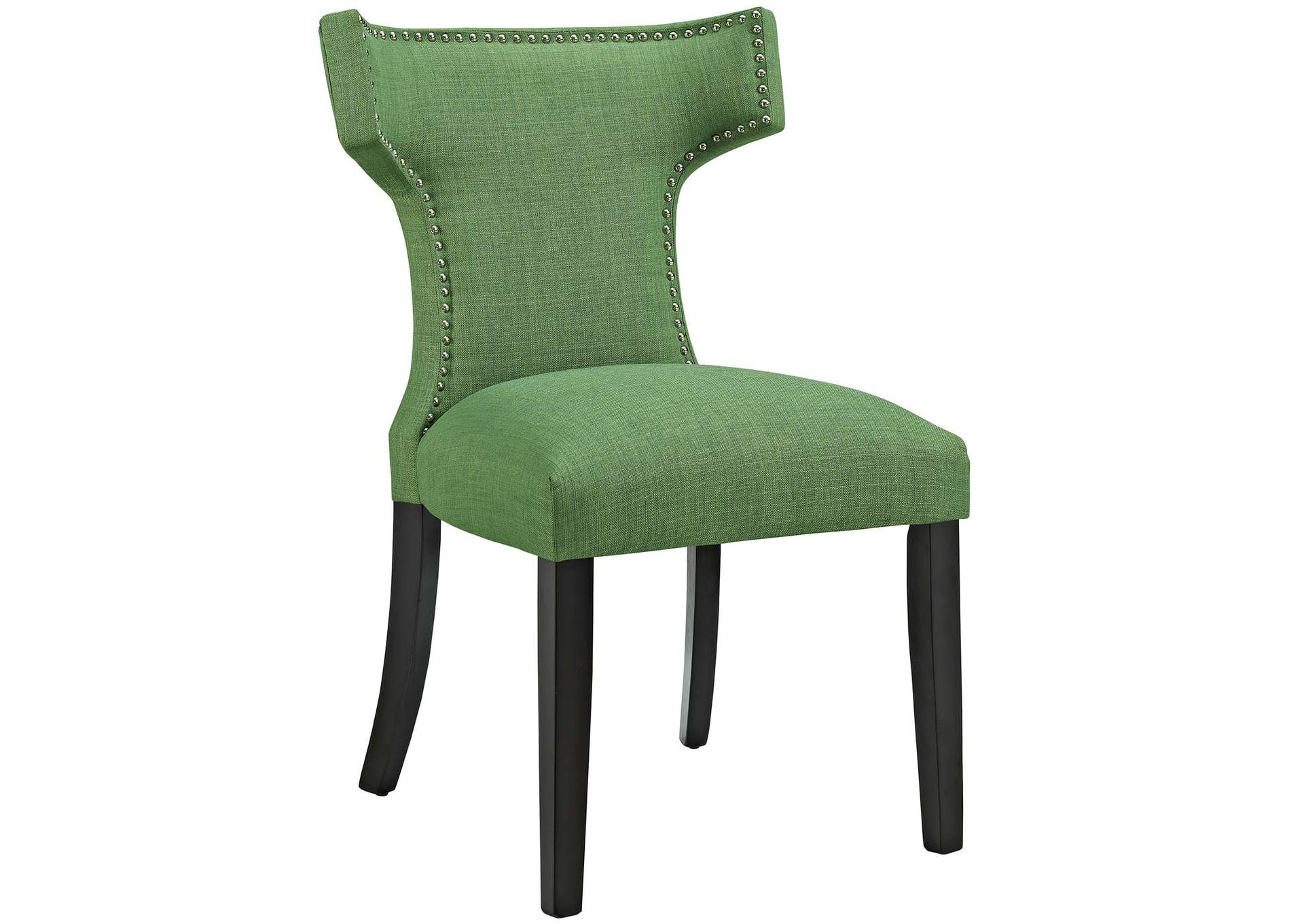 Kelly Green Curve Fabric Dining Chair,Modway