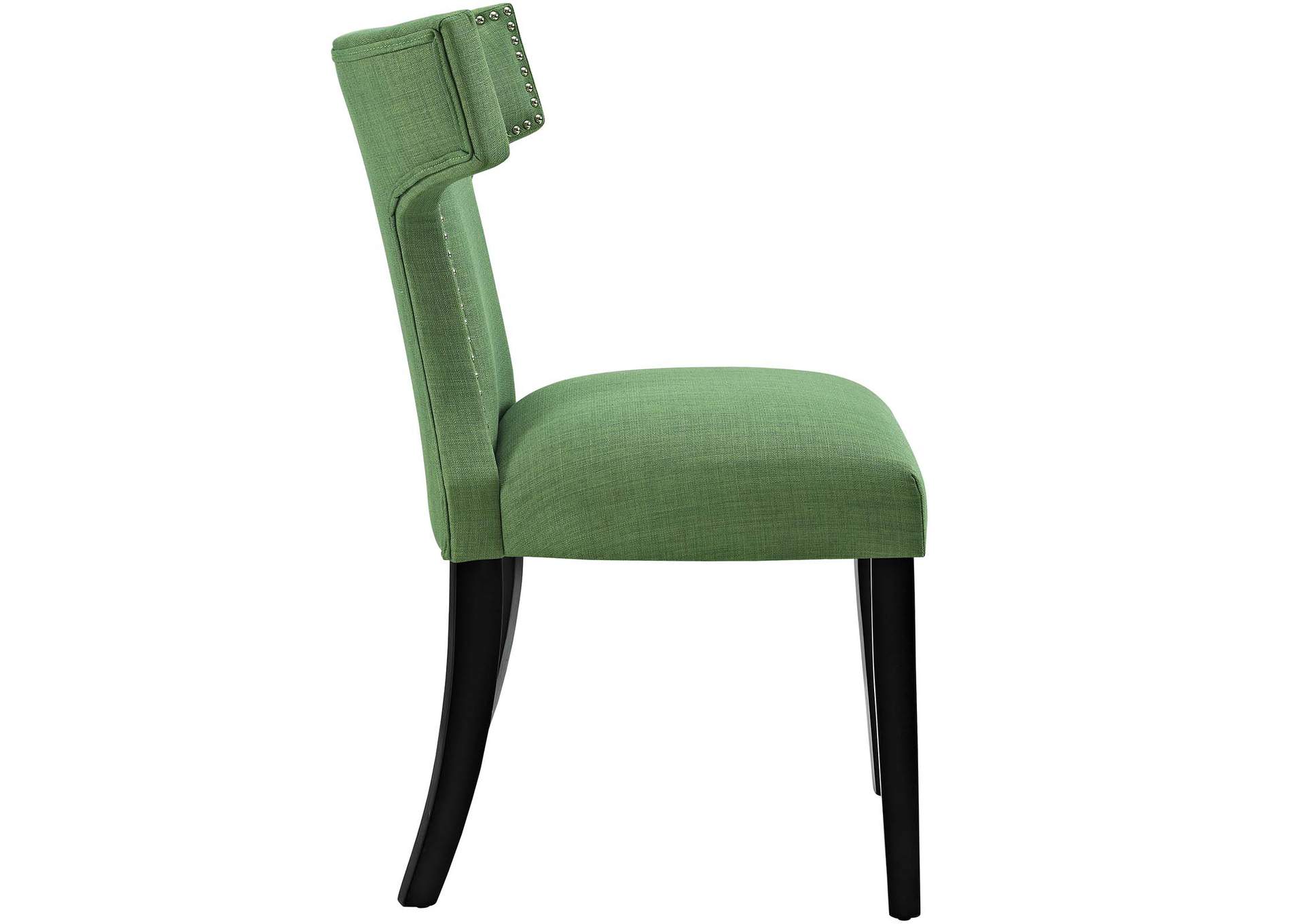 Kelly Green Curve Fabric Dining Chair,Modway