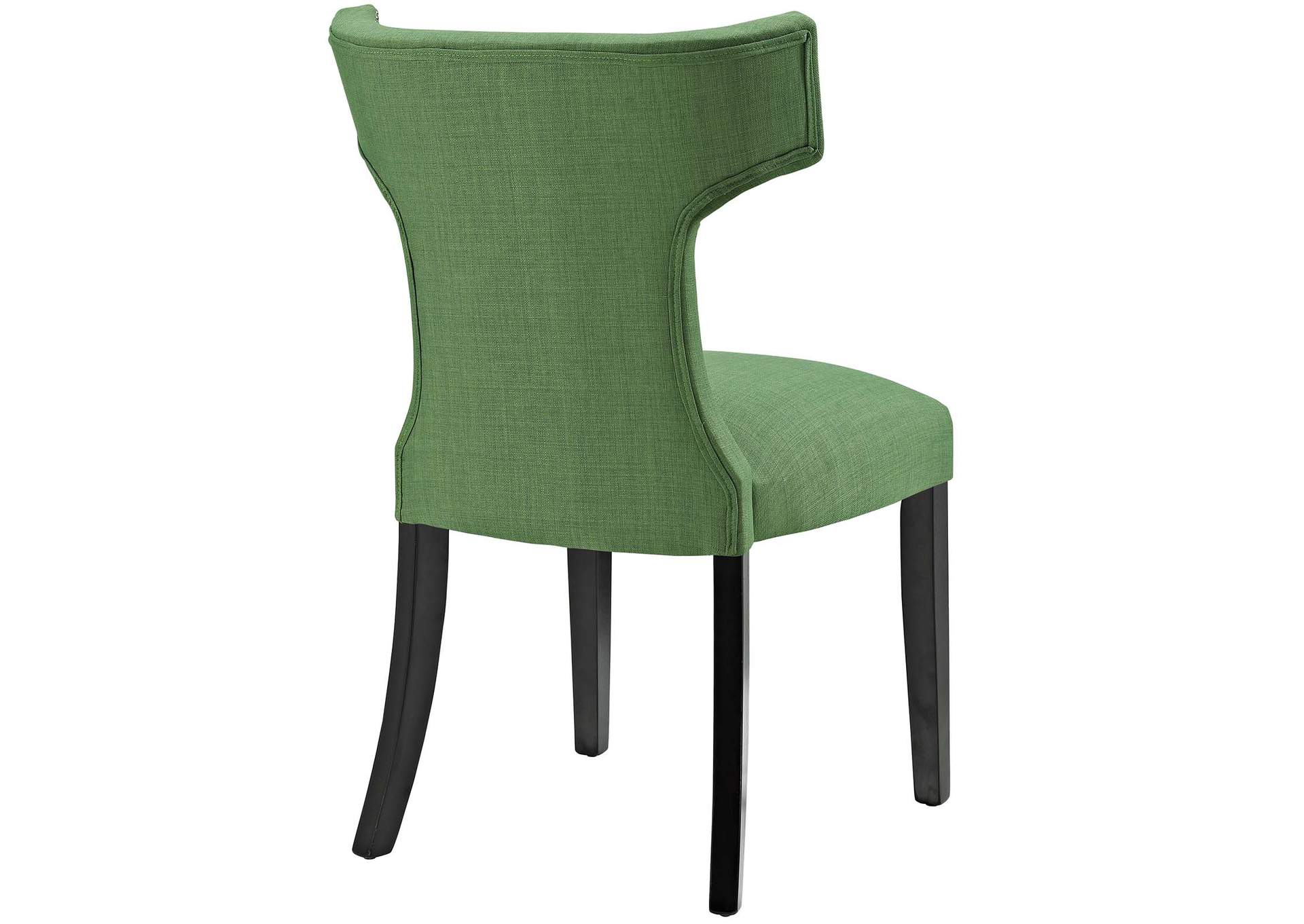 Kelly Green Curve Fabric Dining Chair,Modway