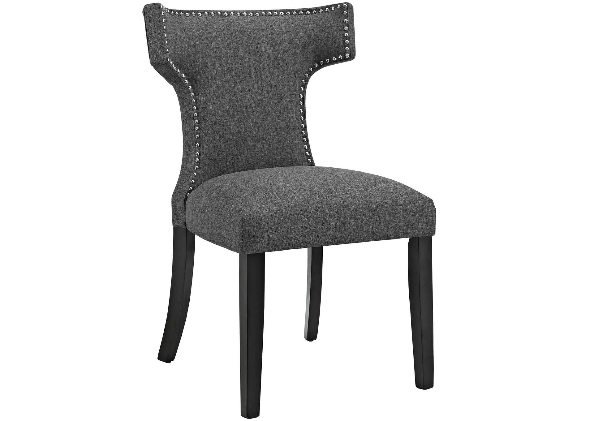 Gray Curve Fabric Dining Chair,Modway