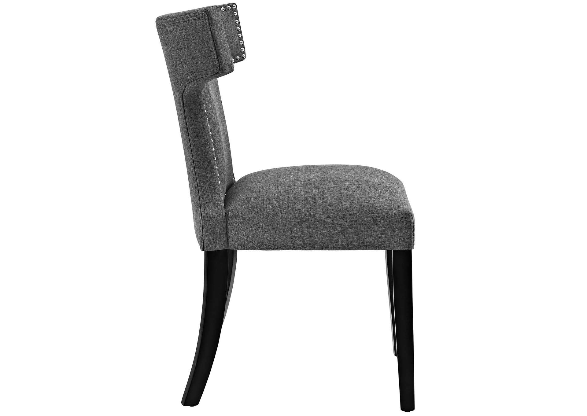 Gray Curve Fabric Dining Chair,Modway