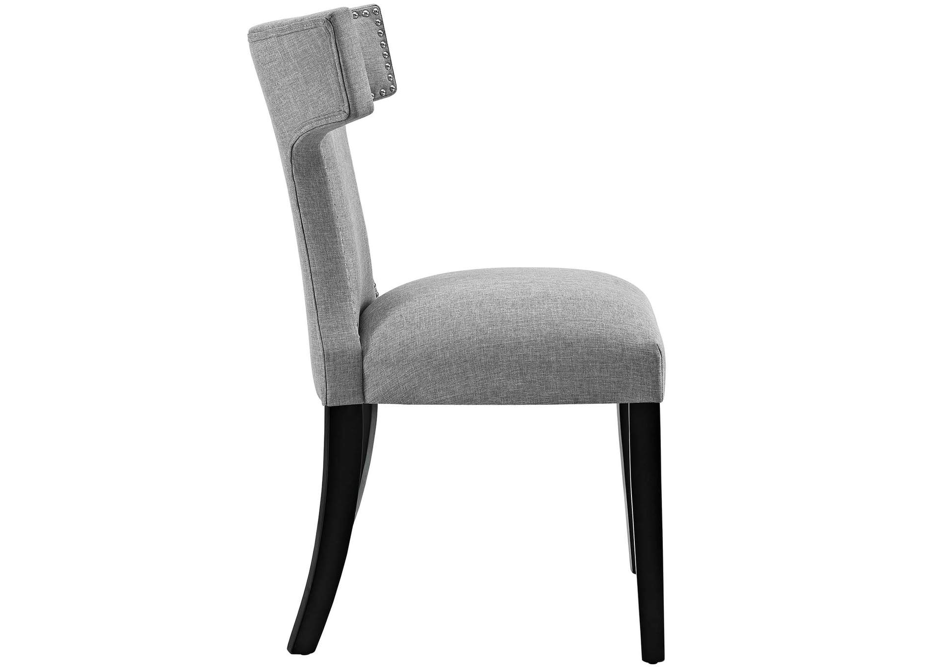 Light Gray Curve Fabric Dining Chair,Modway