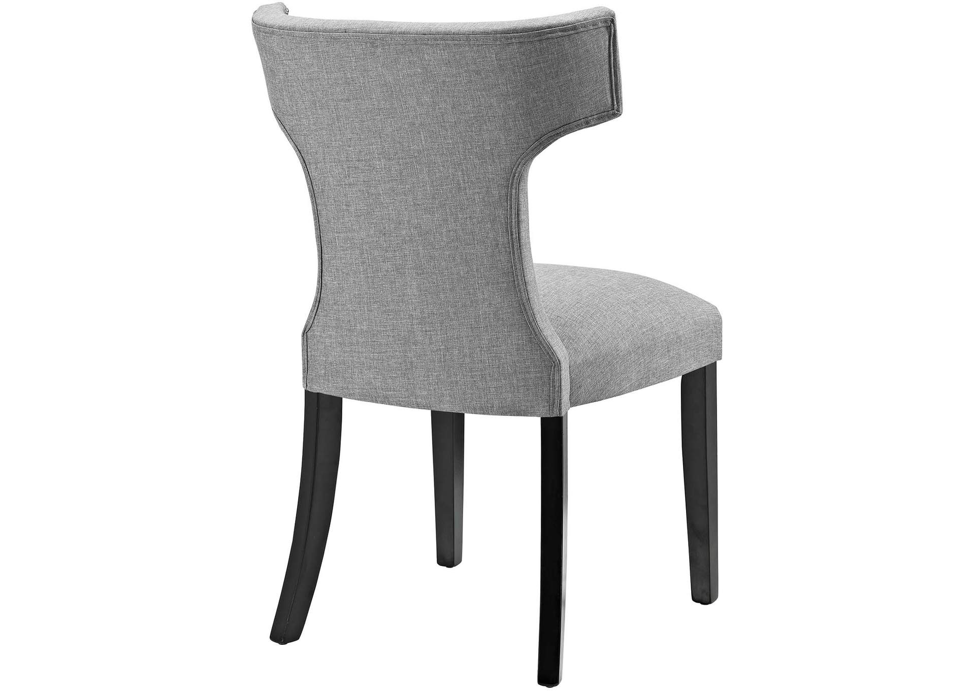 Light Gray Curve Fabric Dining Chair,Modway