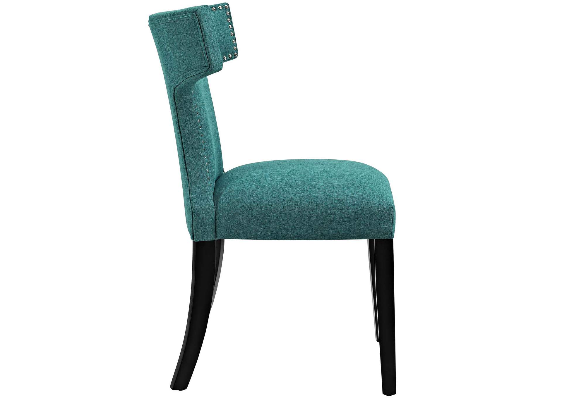 Teal Curve Fabric Dining Chair,Modway