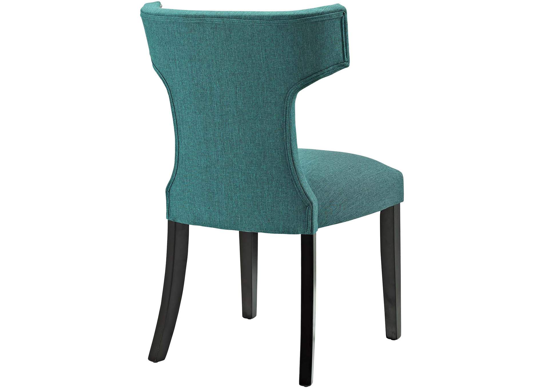 Teal Curve Fabric Dining Chair,Modway