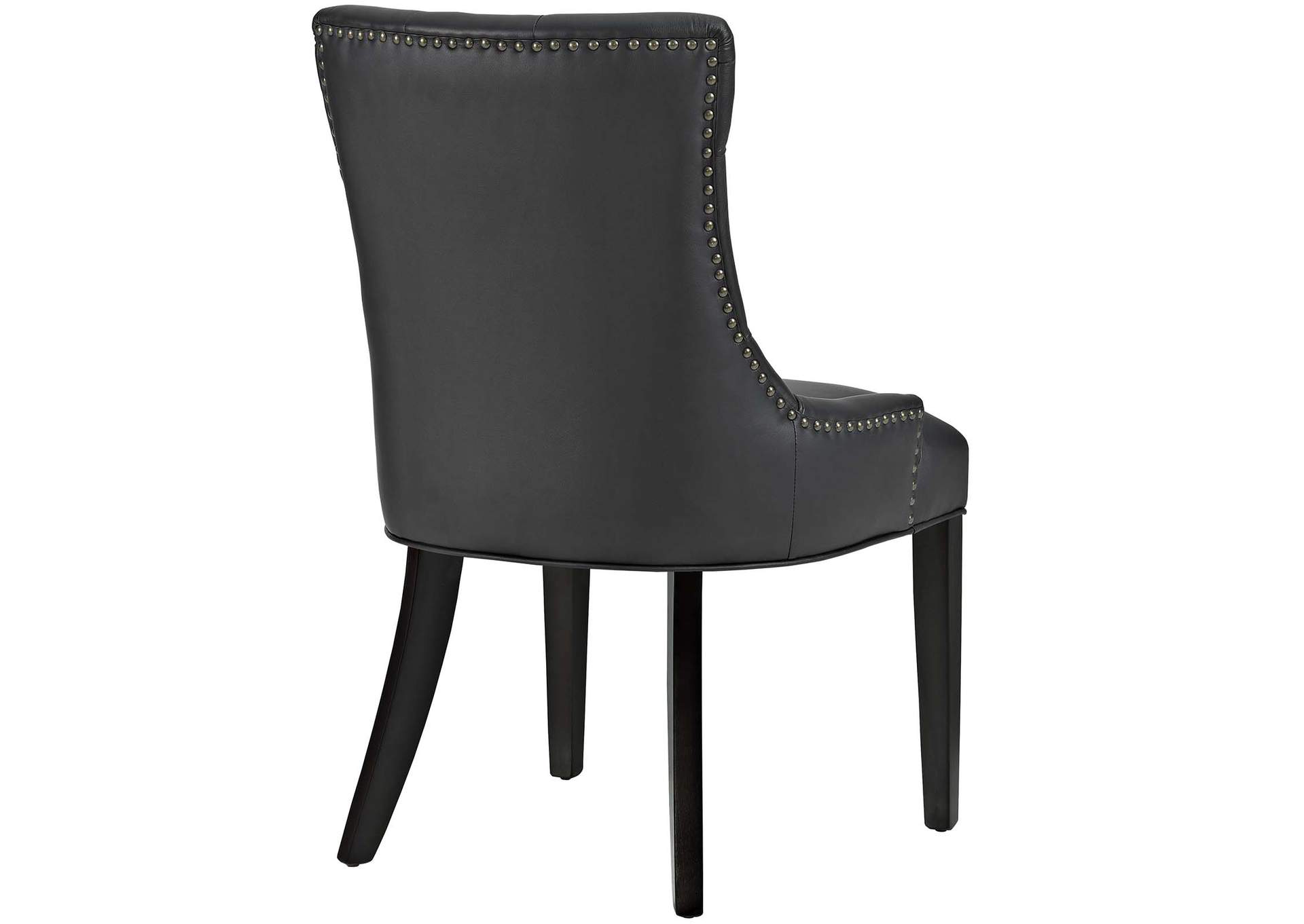 Black Regent Tufted Faux Leather Dining Chair,Modway