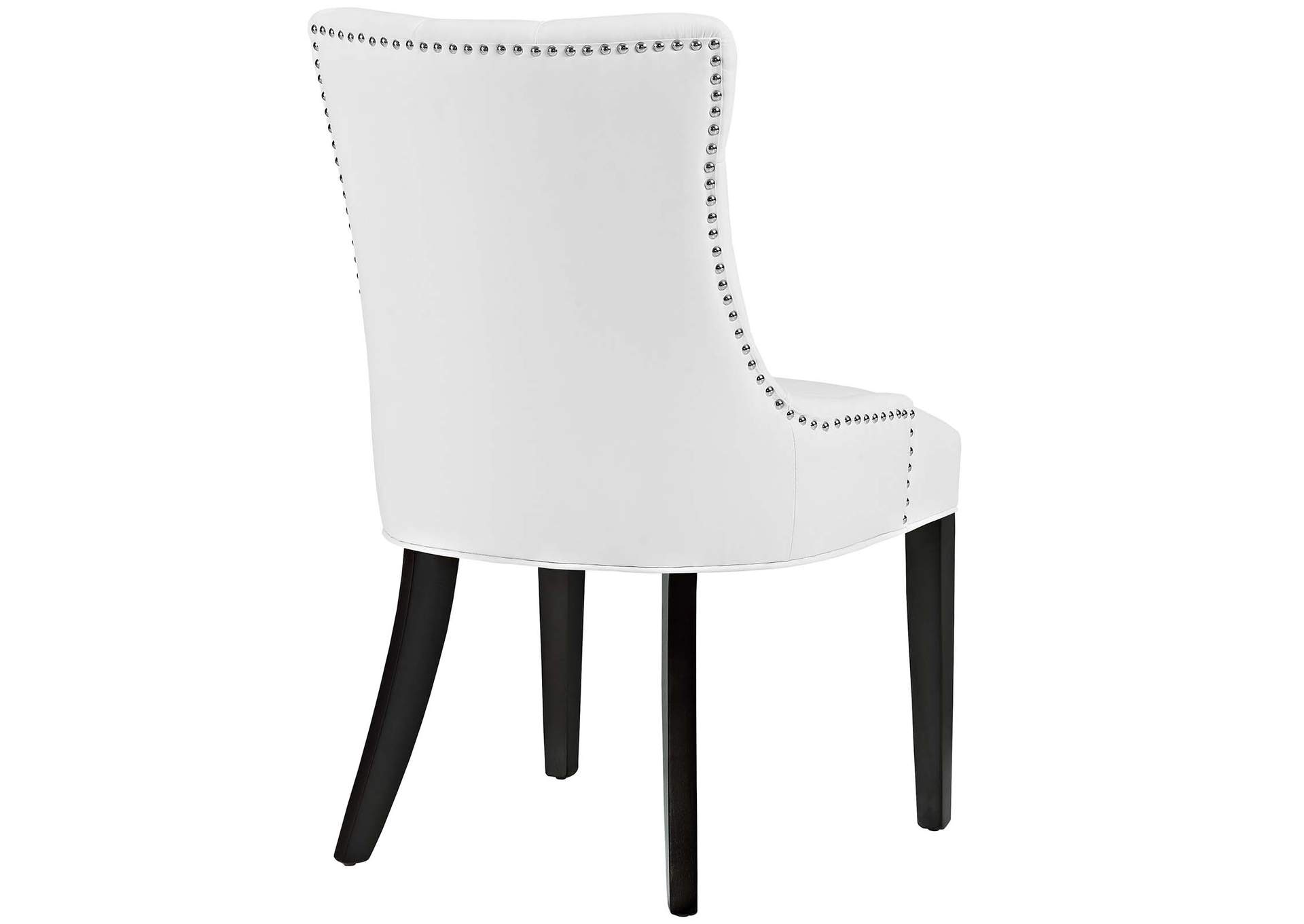 White Regent Tufted Faux Leather Dining Chair,Modway