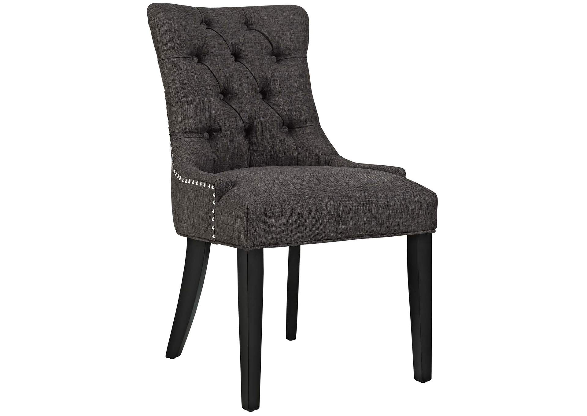 Brown Regent Tufted Fabric Dining Side Chair,Modway