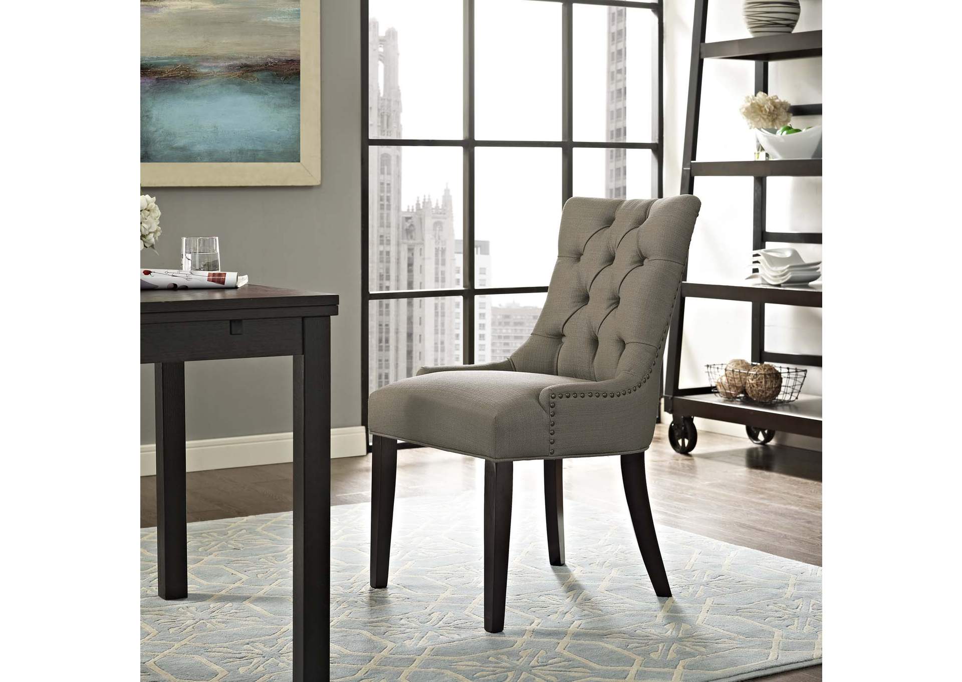 Granite Regent Tufted Fabric Dining Side Chair,Modway