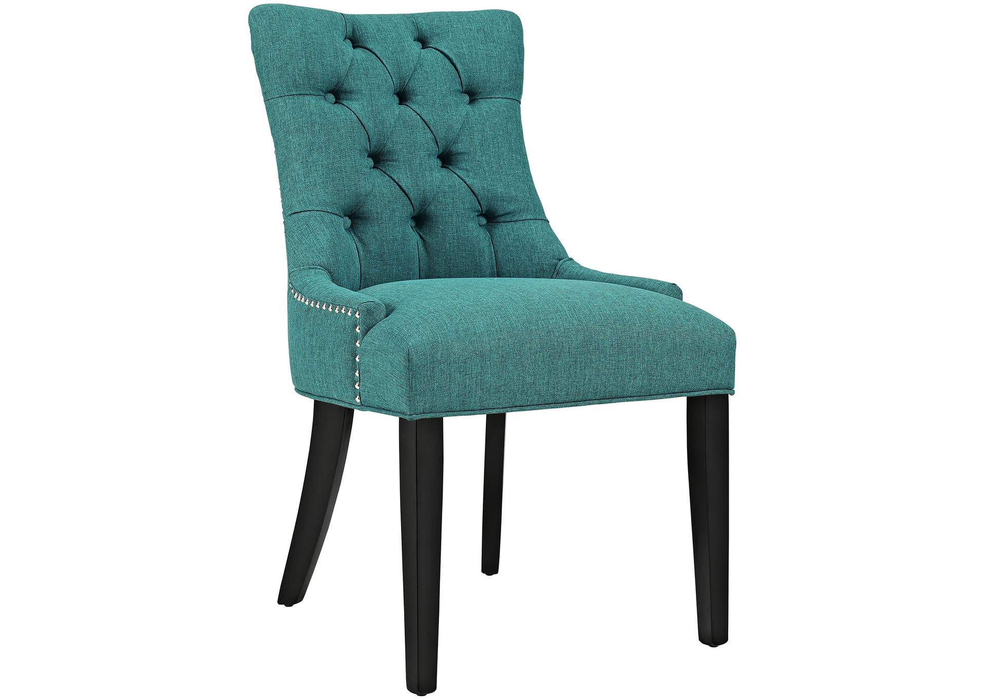 Teal Regent Tufted Fabric Dining Side Chair,Modway