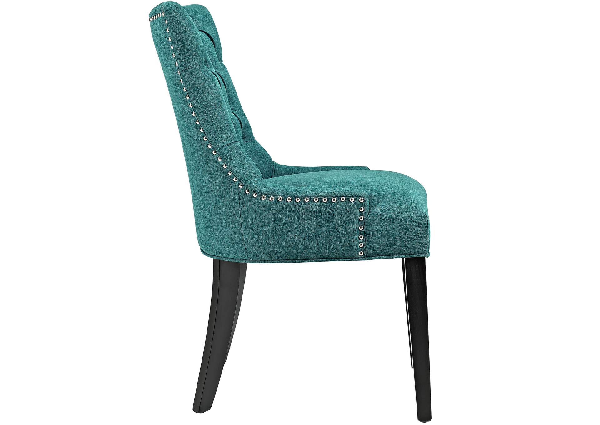 Teal Regent Tufted Fabric Dining Side Chair,Modway