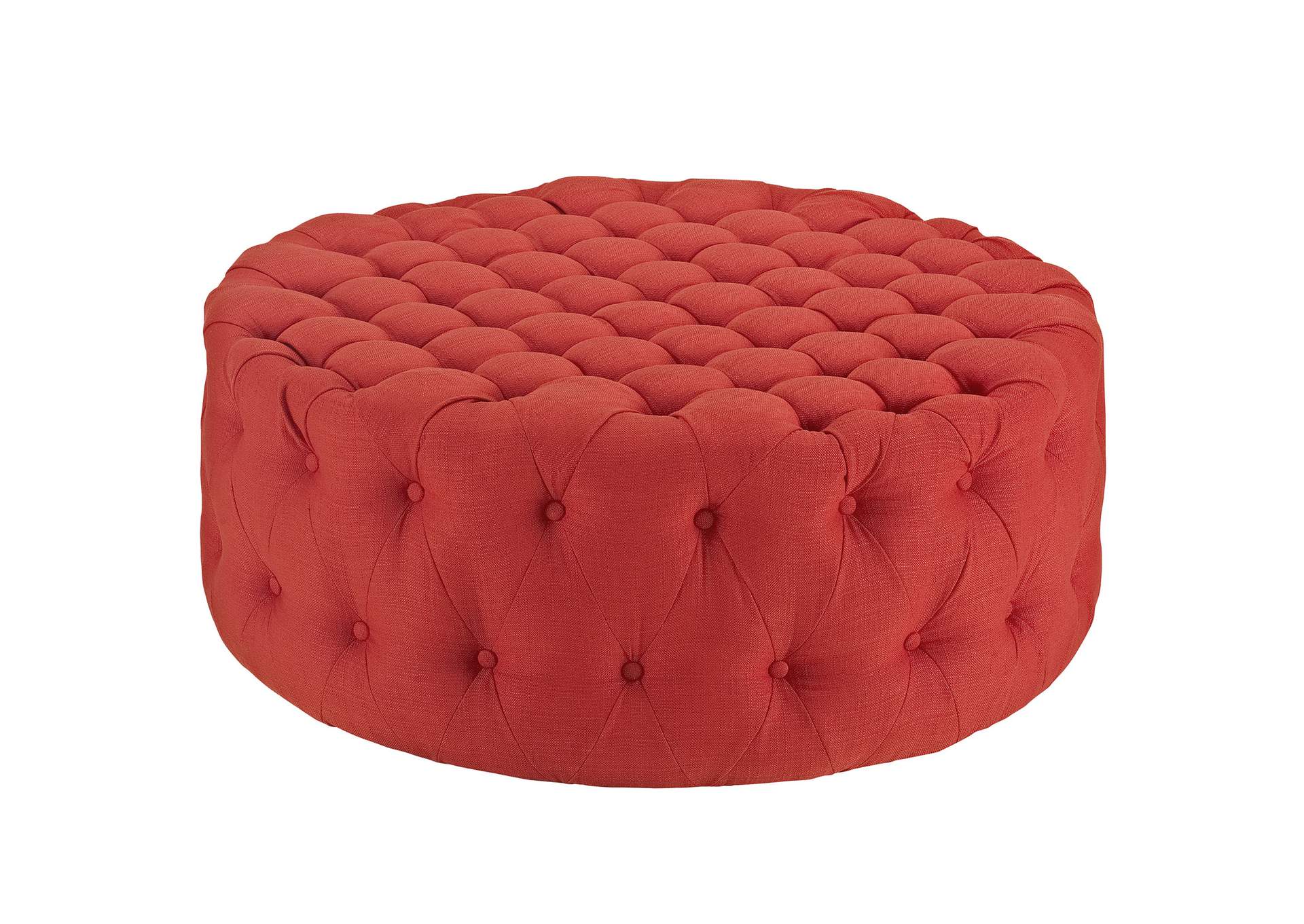 Atomic Red Amour Upholstered Fabric Ottoman,Modway