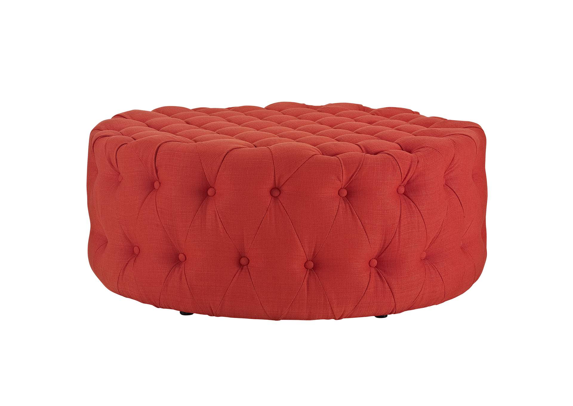 Atomic Red Amour Upholstered Fabric Ottoman,Modway