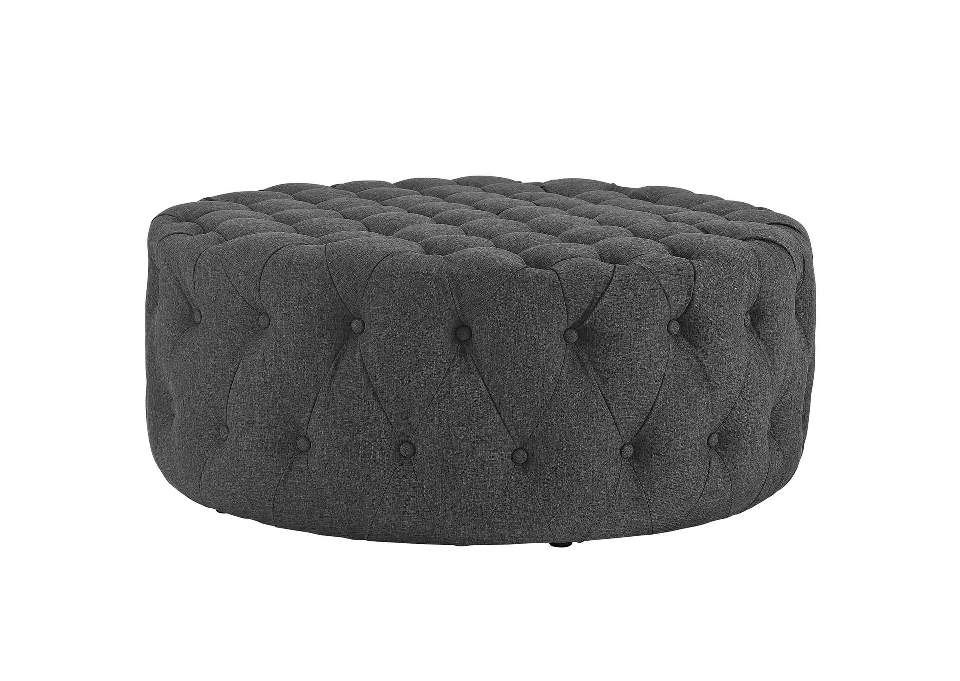 Gray Amour Upholstered Fabric Ottoman,Modway