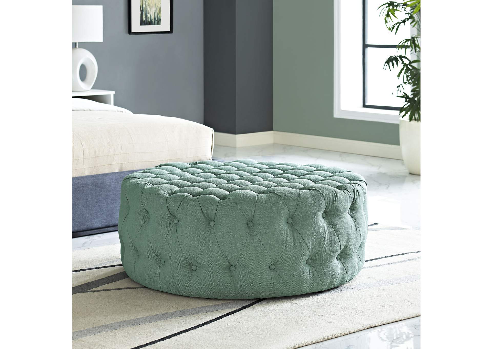 Laguna Amour Upholstered Fabric Ottoman,Modway