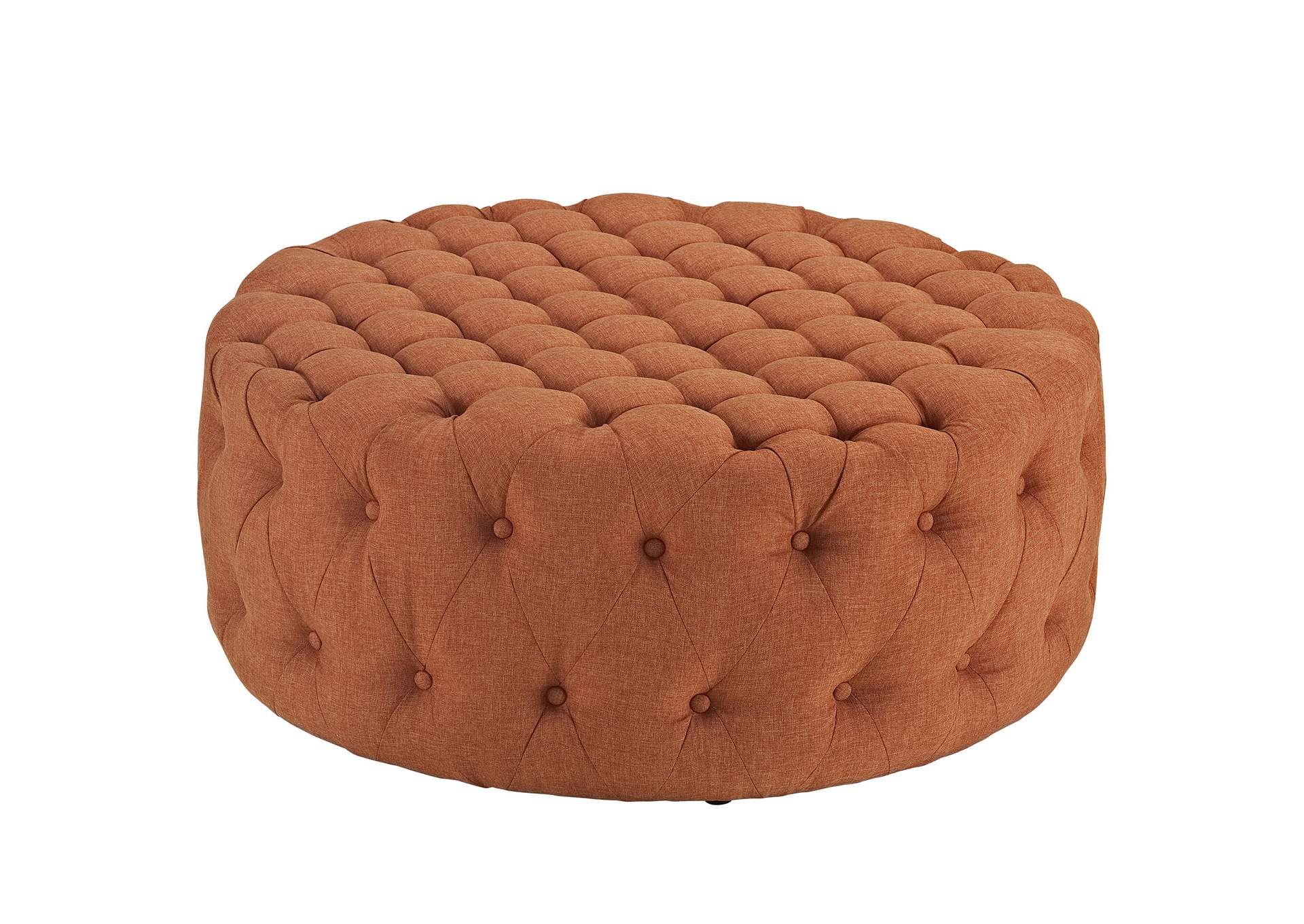 Orange Amour Upholstered Fabric Ottoman,Modway