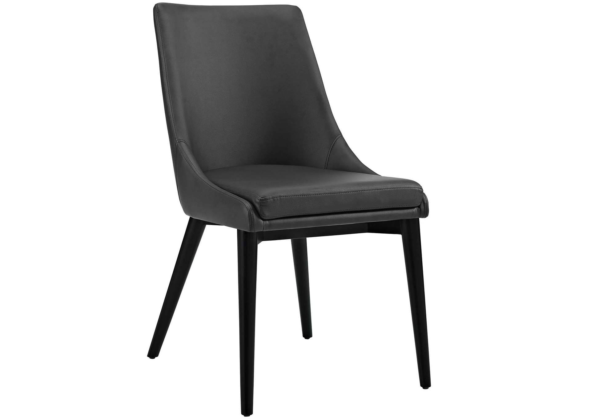 Black Viscount Vinyl Dining Chair,Modway