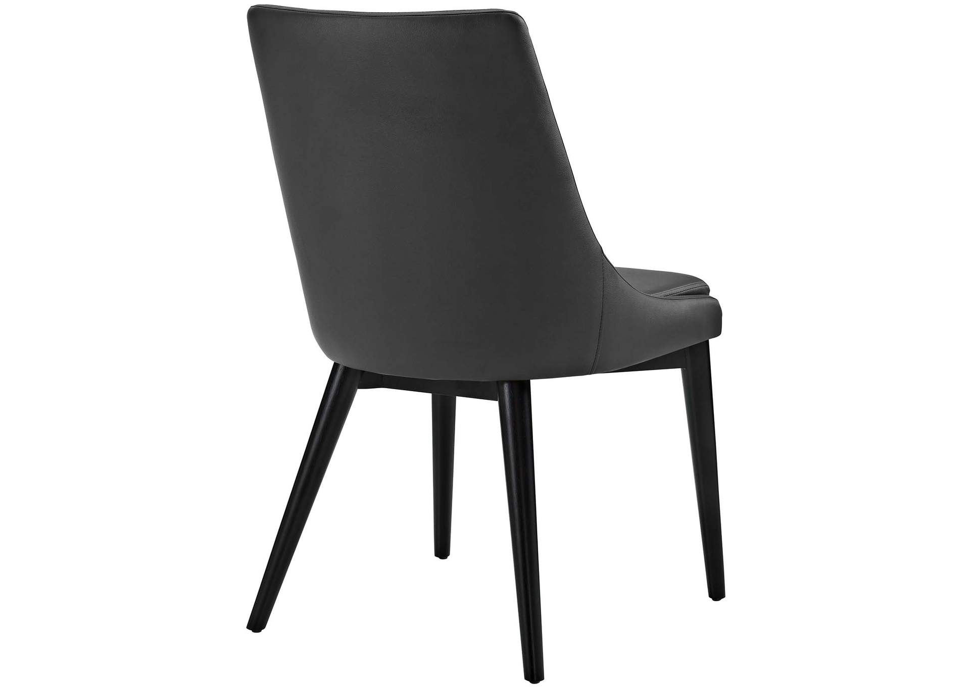 Black Viscount Vinyl Dining Chair,Modway