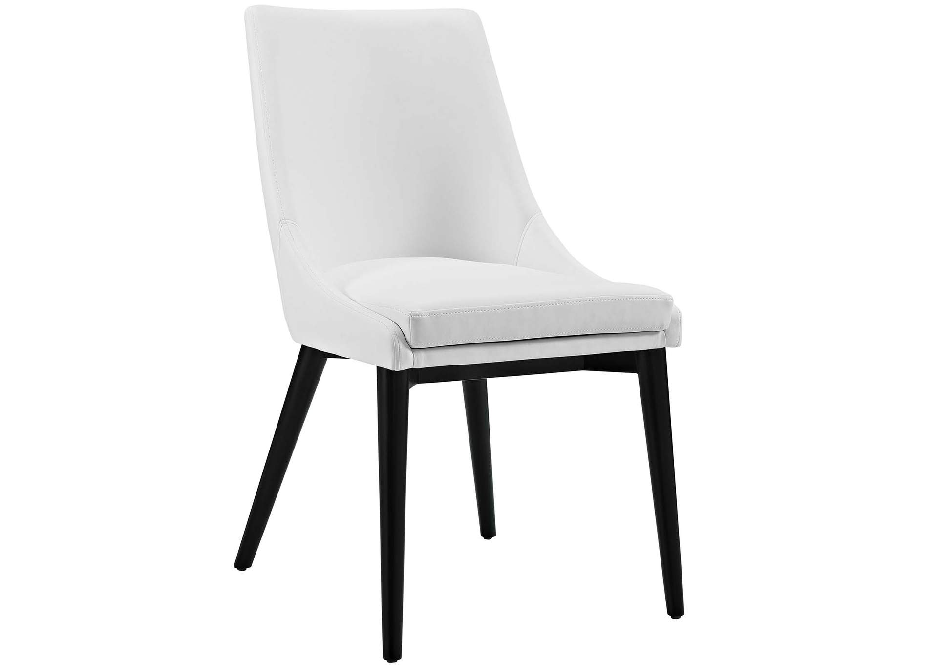 White Viscount Vinyl Dining Chair,Modway