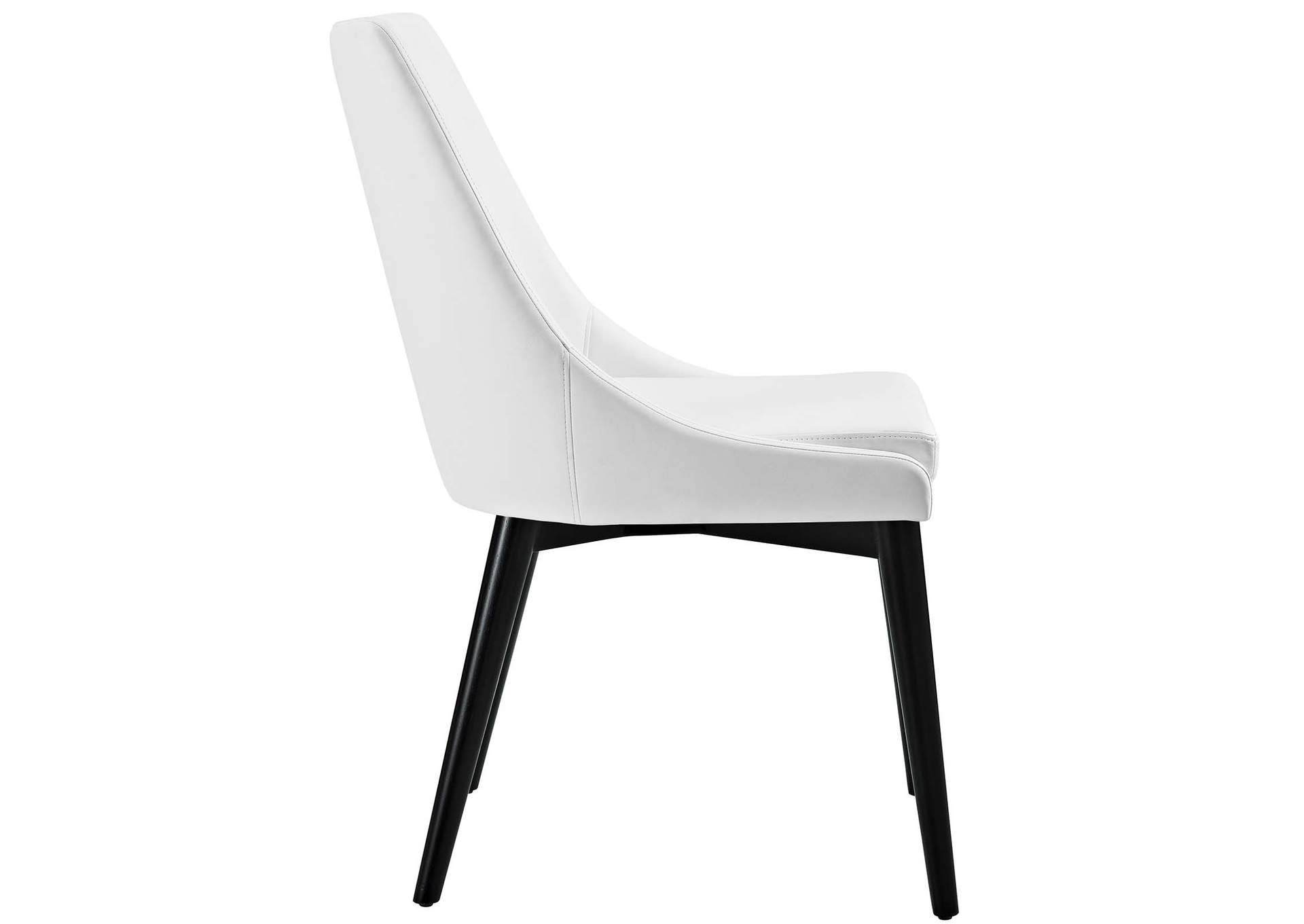 White Viscount Vinyl Dining Chair,Modway