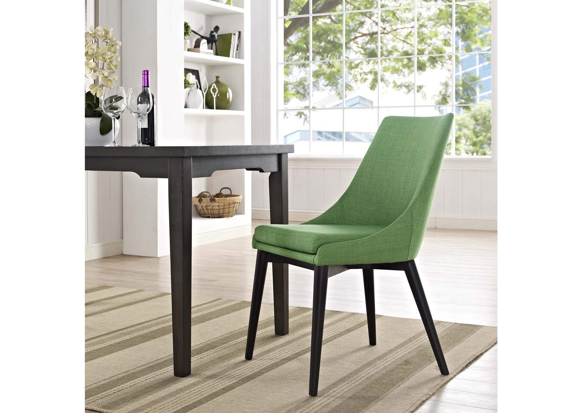 Kelly Green Viscount Fabric Dining Chair,Modway