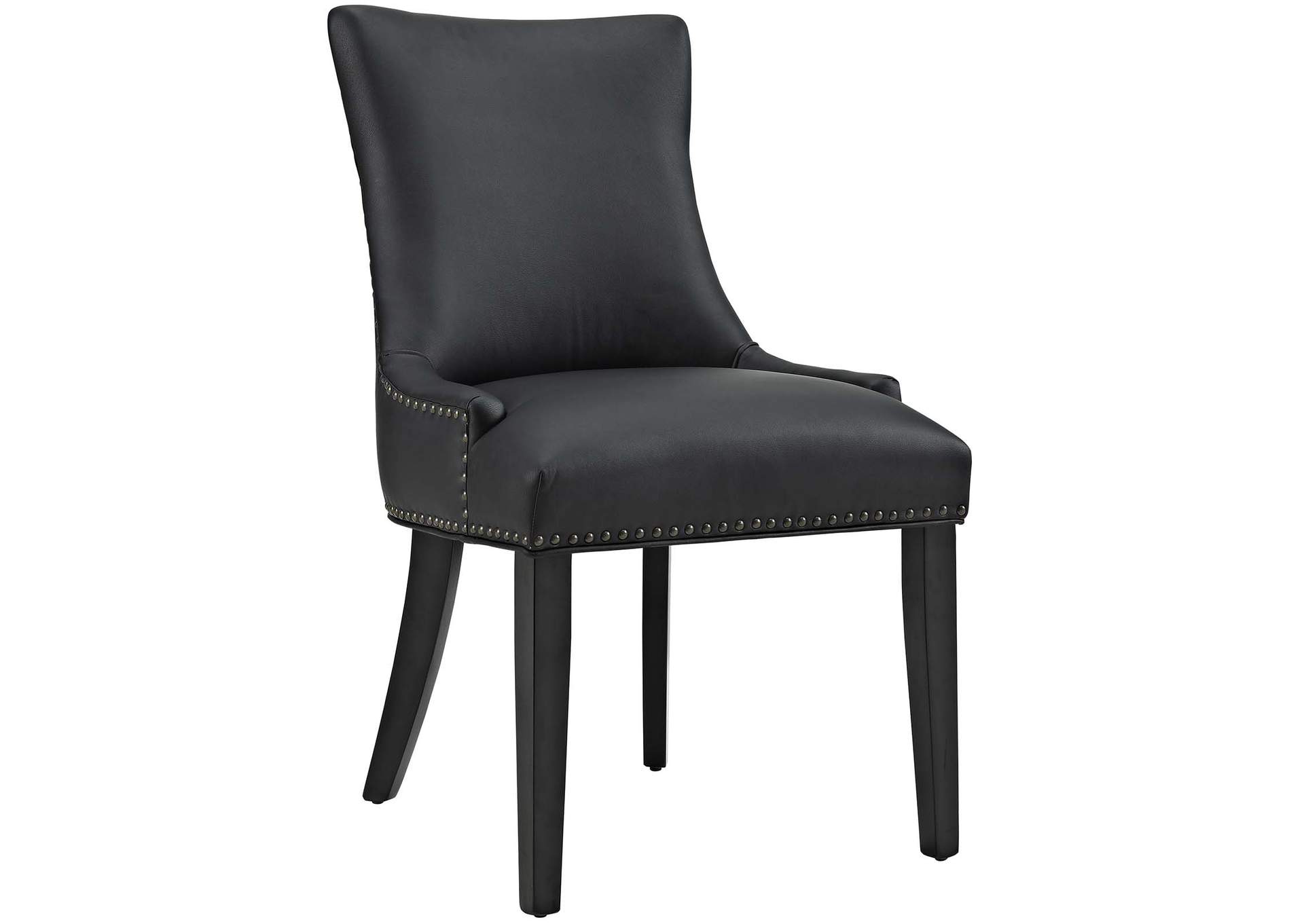 Black Marquis Faux Leather Dining Chair,Modway