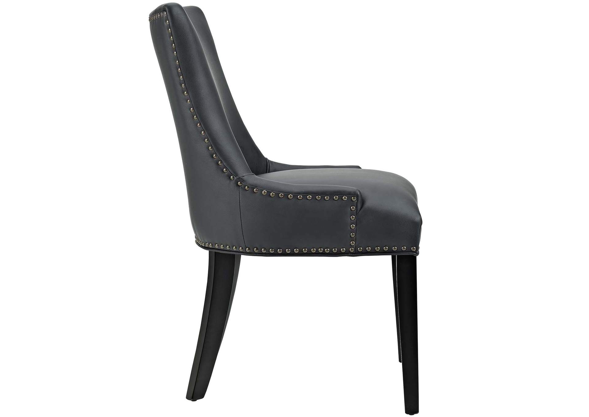 Black Marquis Faux Leather Dining Chair,Modway