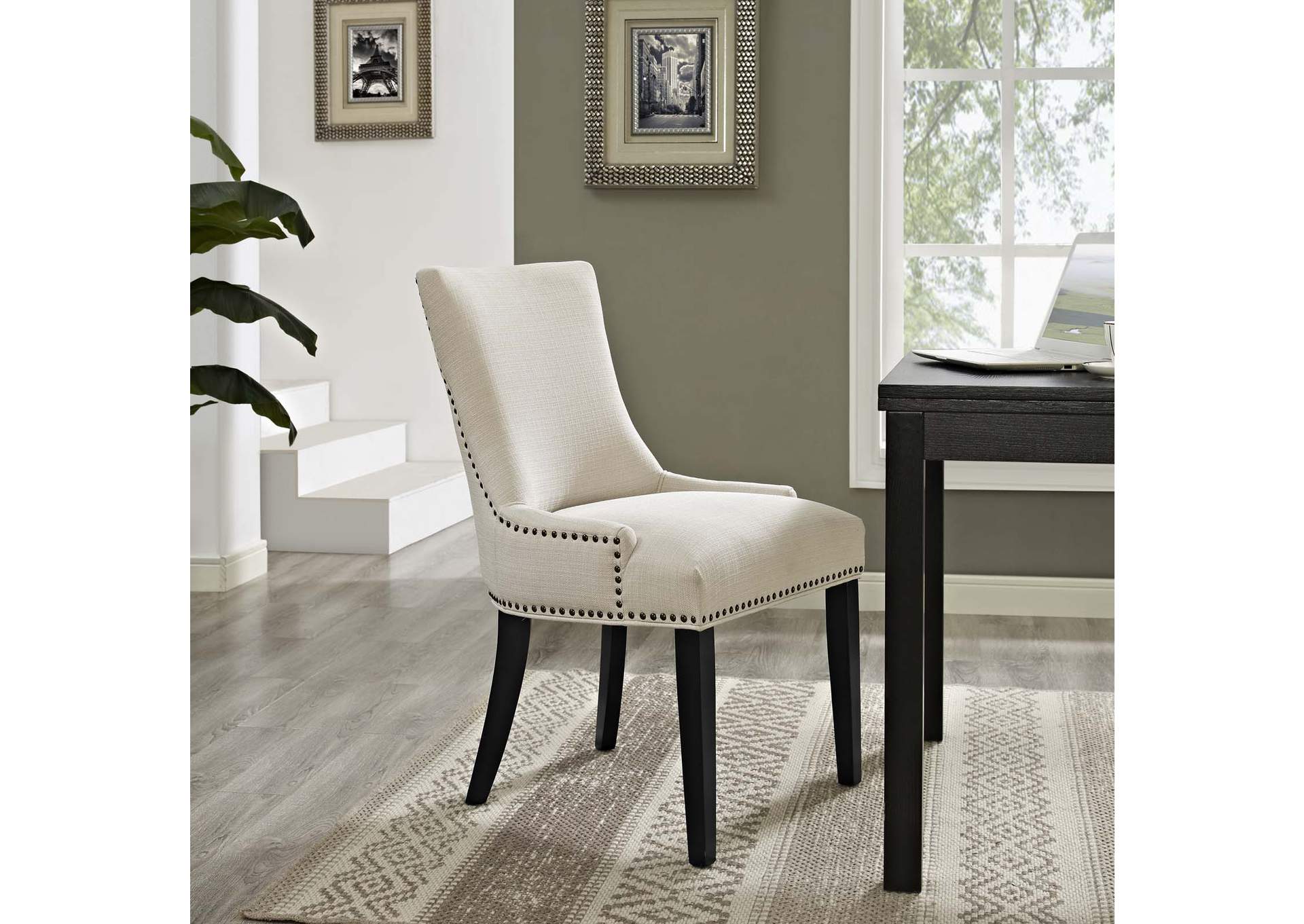 Beige Marquis Fabric Dining Chair,Modway