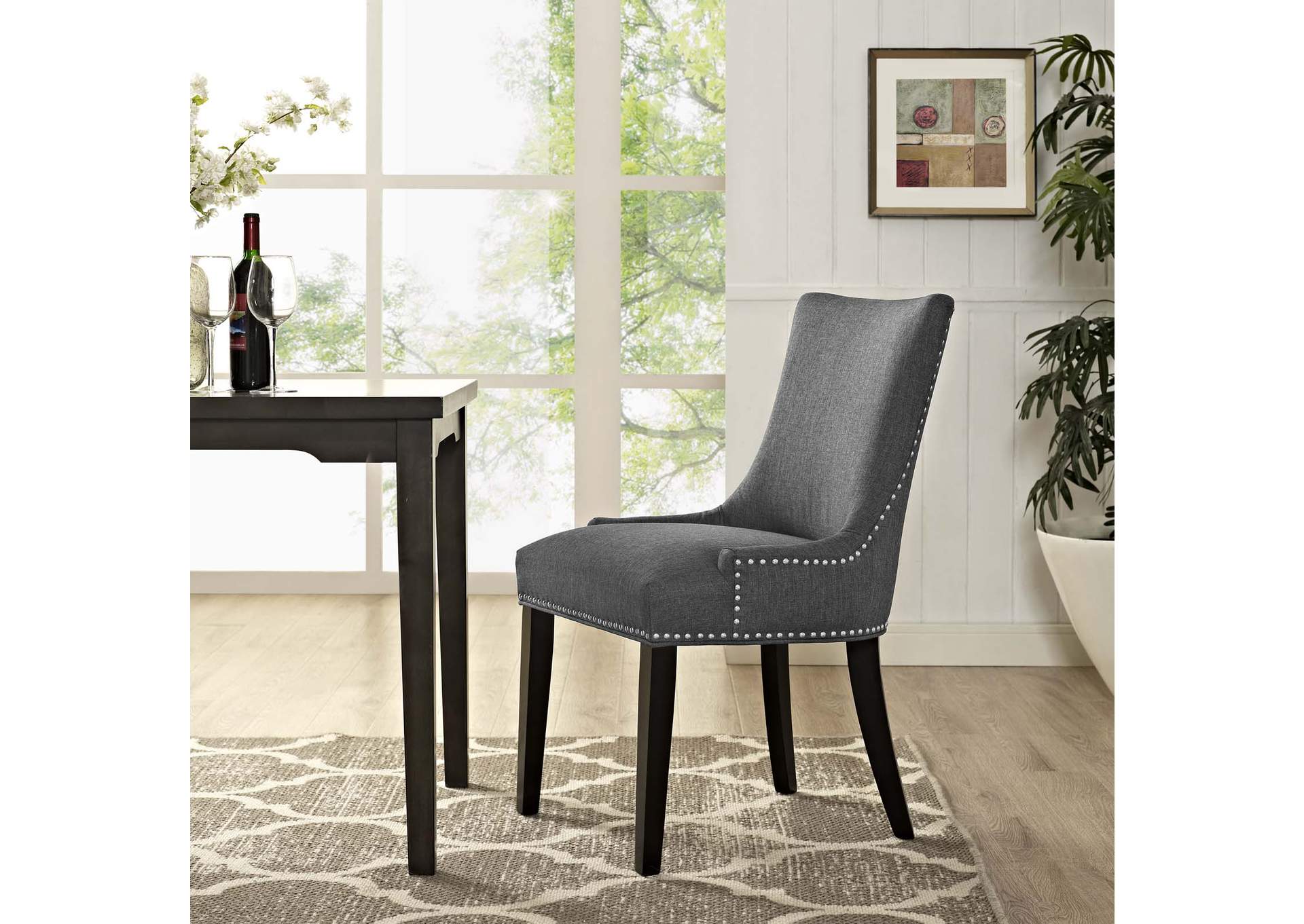 Gray Marquis Fabric Dining Chair,Modway