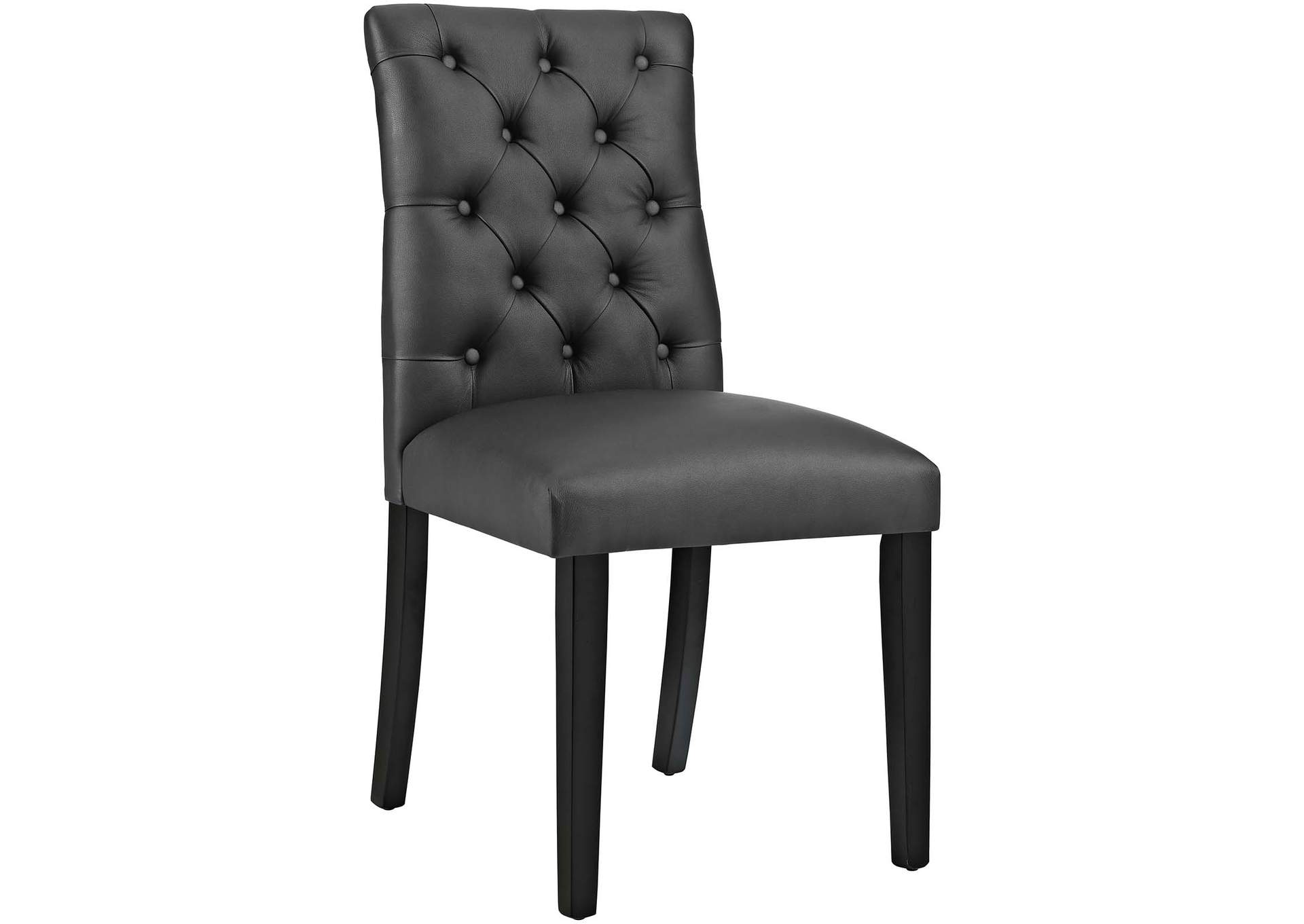 Duchess Black Vinyl Dining Chair,Modway