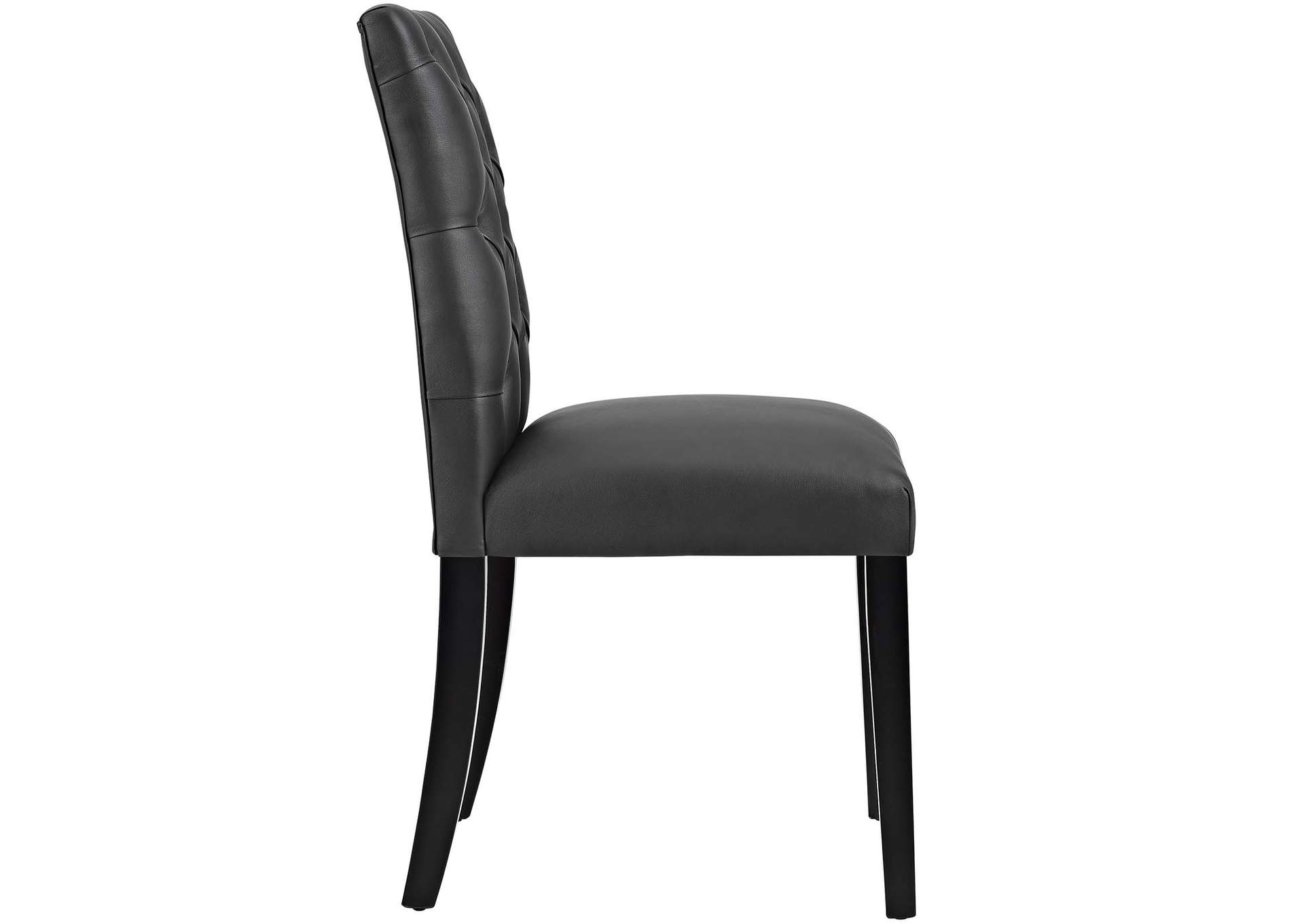 Duchess Black Vinyl Dining Chair,Modway