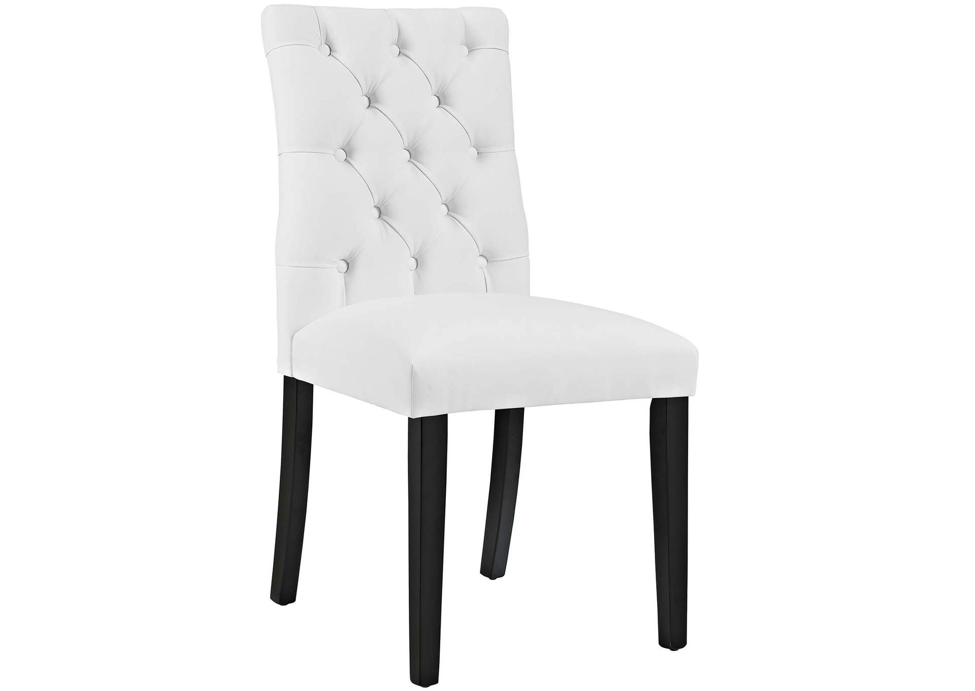 White Duchess Vinyl Dining Chair,Modway