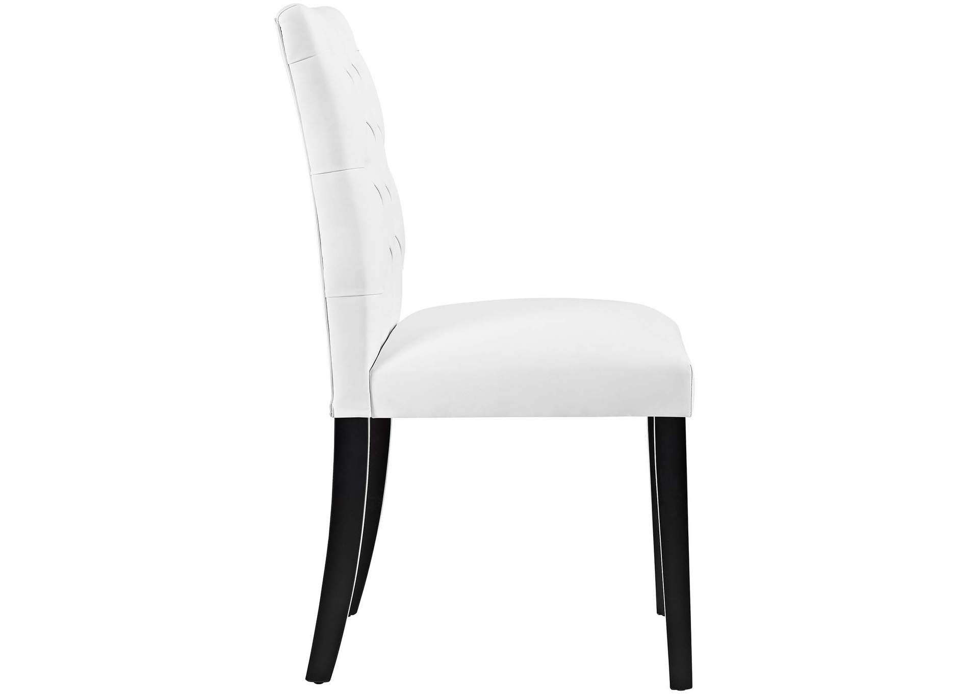 White Duchess Vinyl Dining Chair,Modway