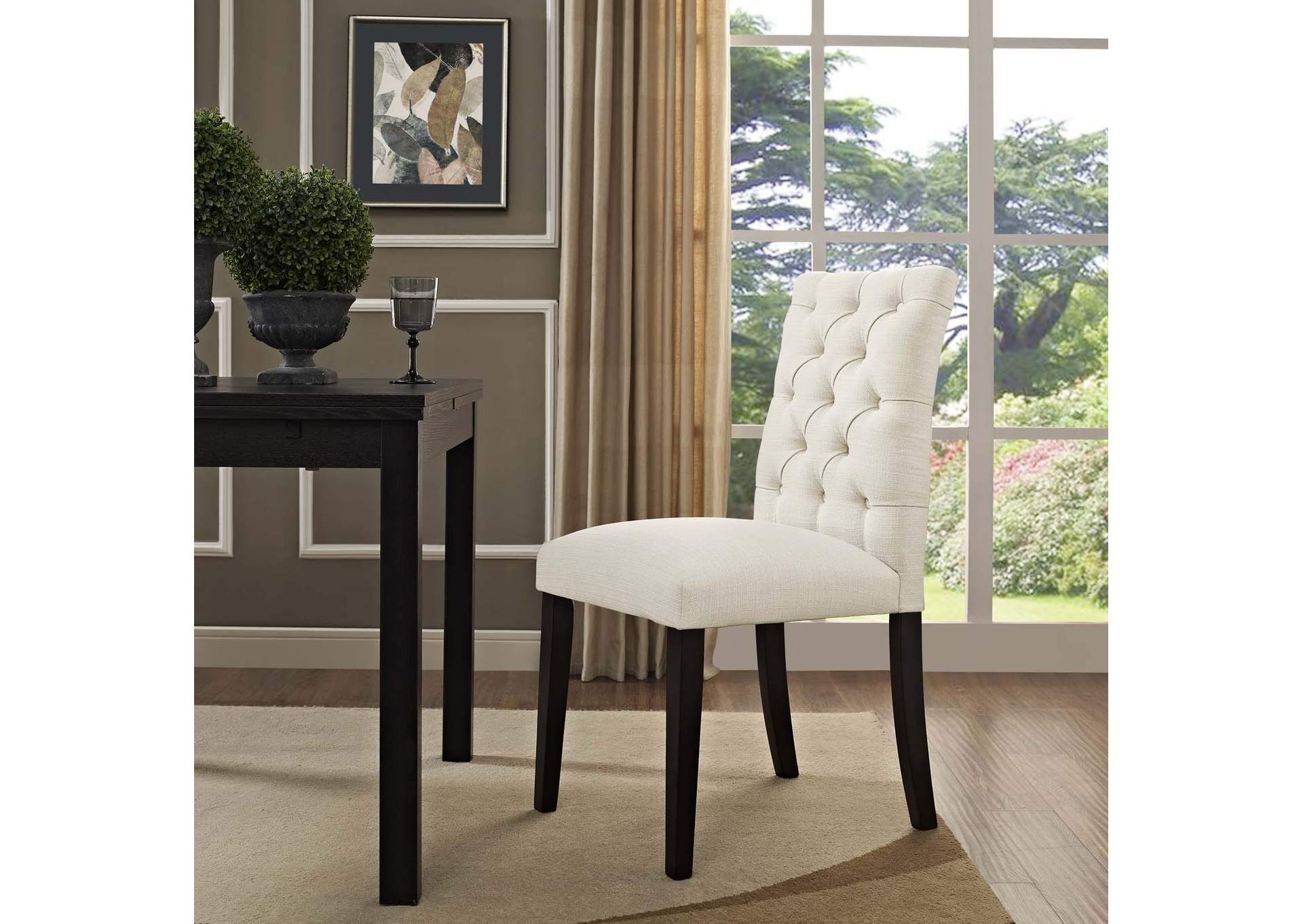 Beige Duchess Fabric Dining Chair,Modway