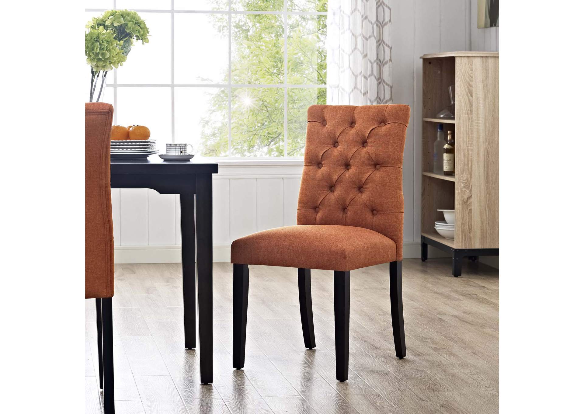 Orange Duchess Fabric Dining Chair,Modway