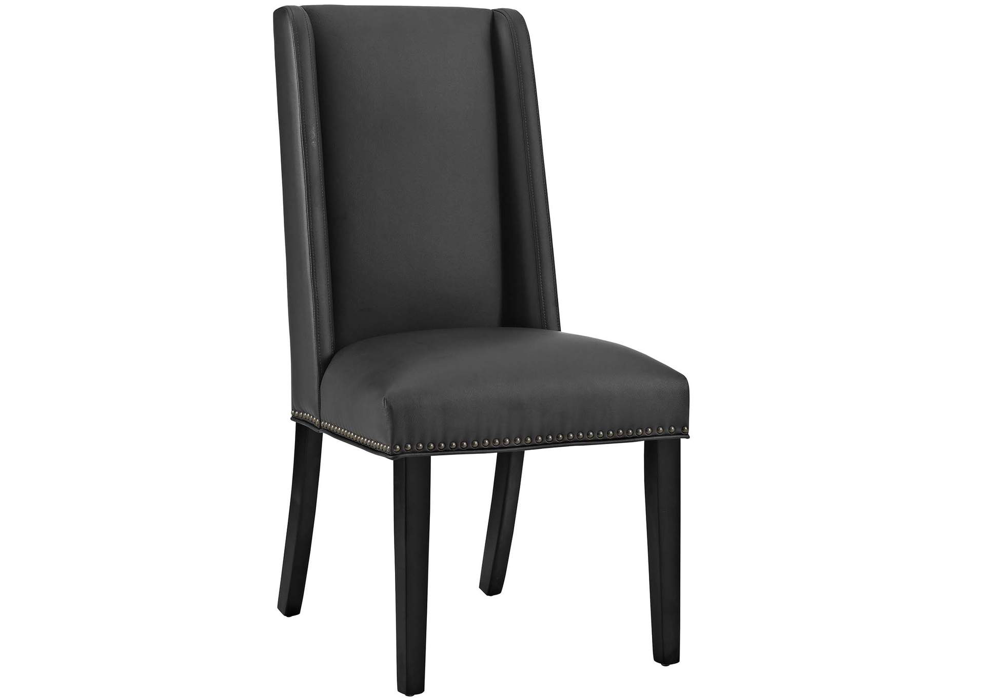 Black Baron Vinyl Dining Chair,Modway