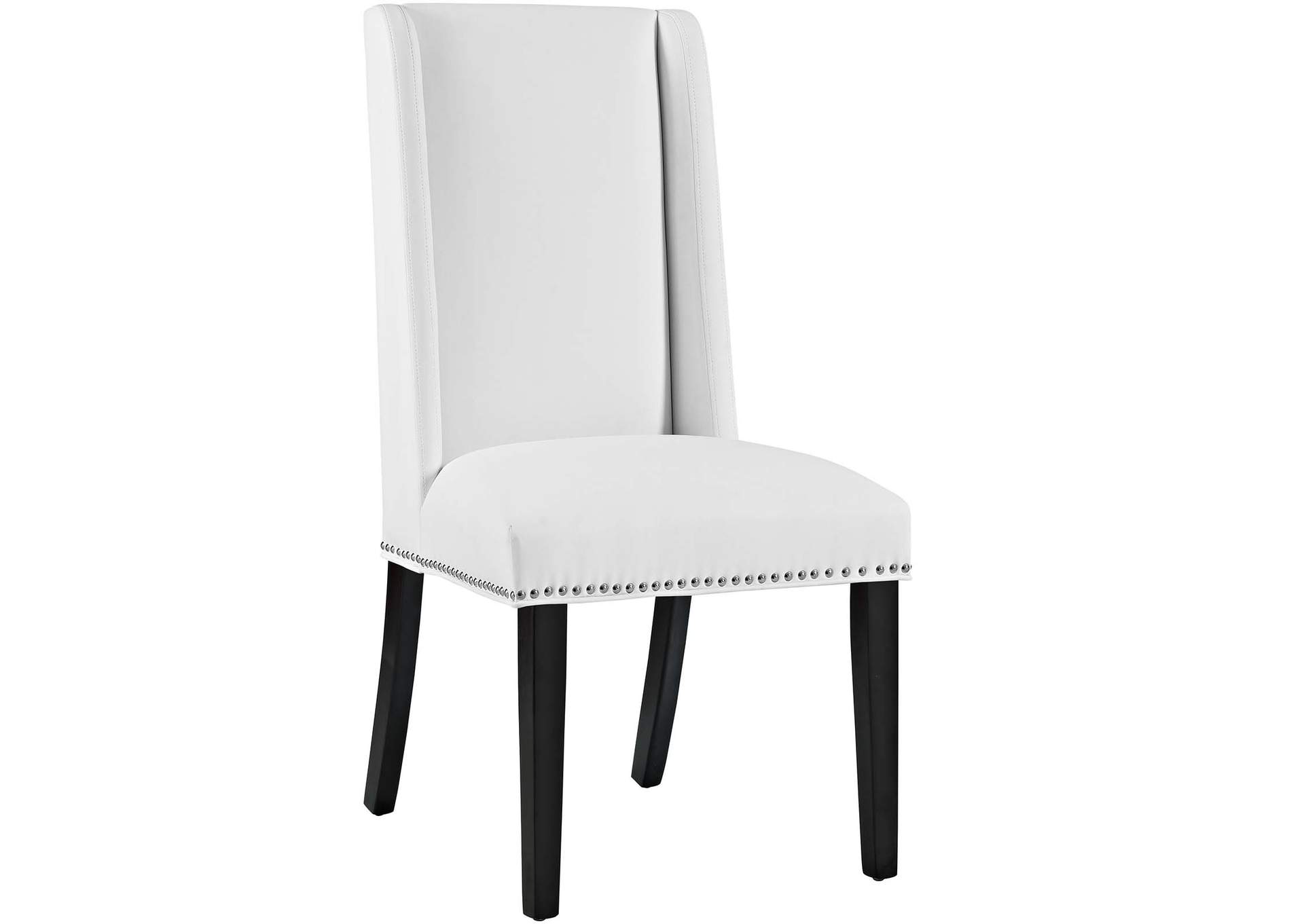 White Baron Vinyl Dining Chair,Modway