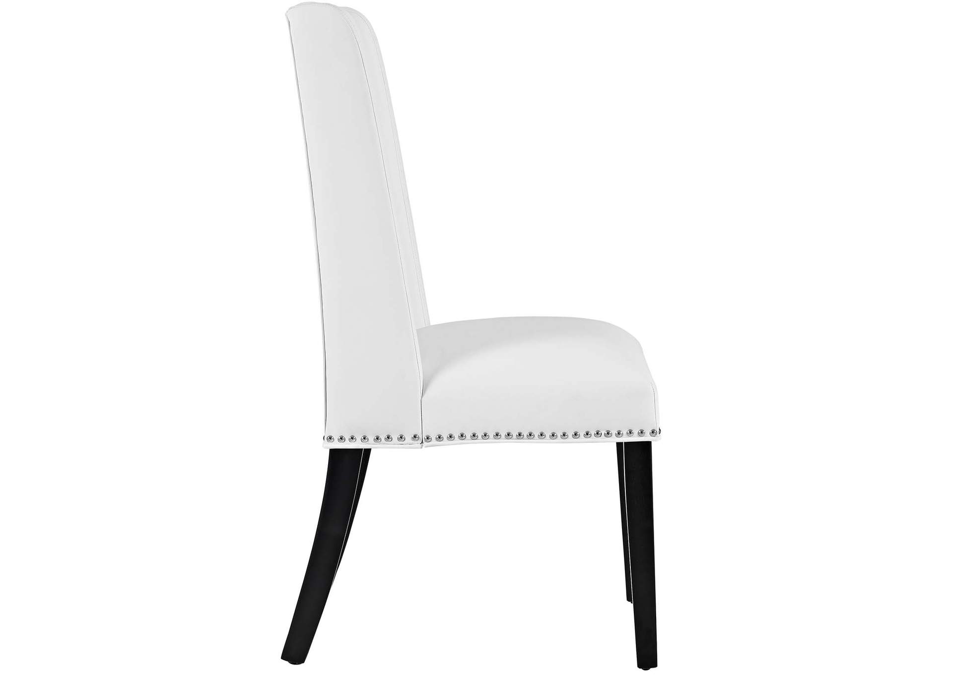 White Baron Vinyl Dining Chair,Modway