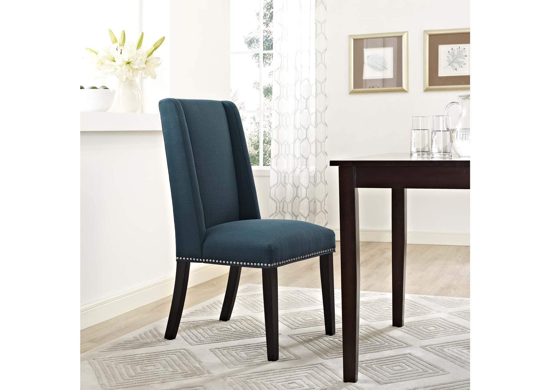 Azure Baron Fabric Dining Chair,Modway