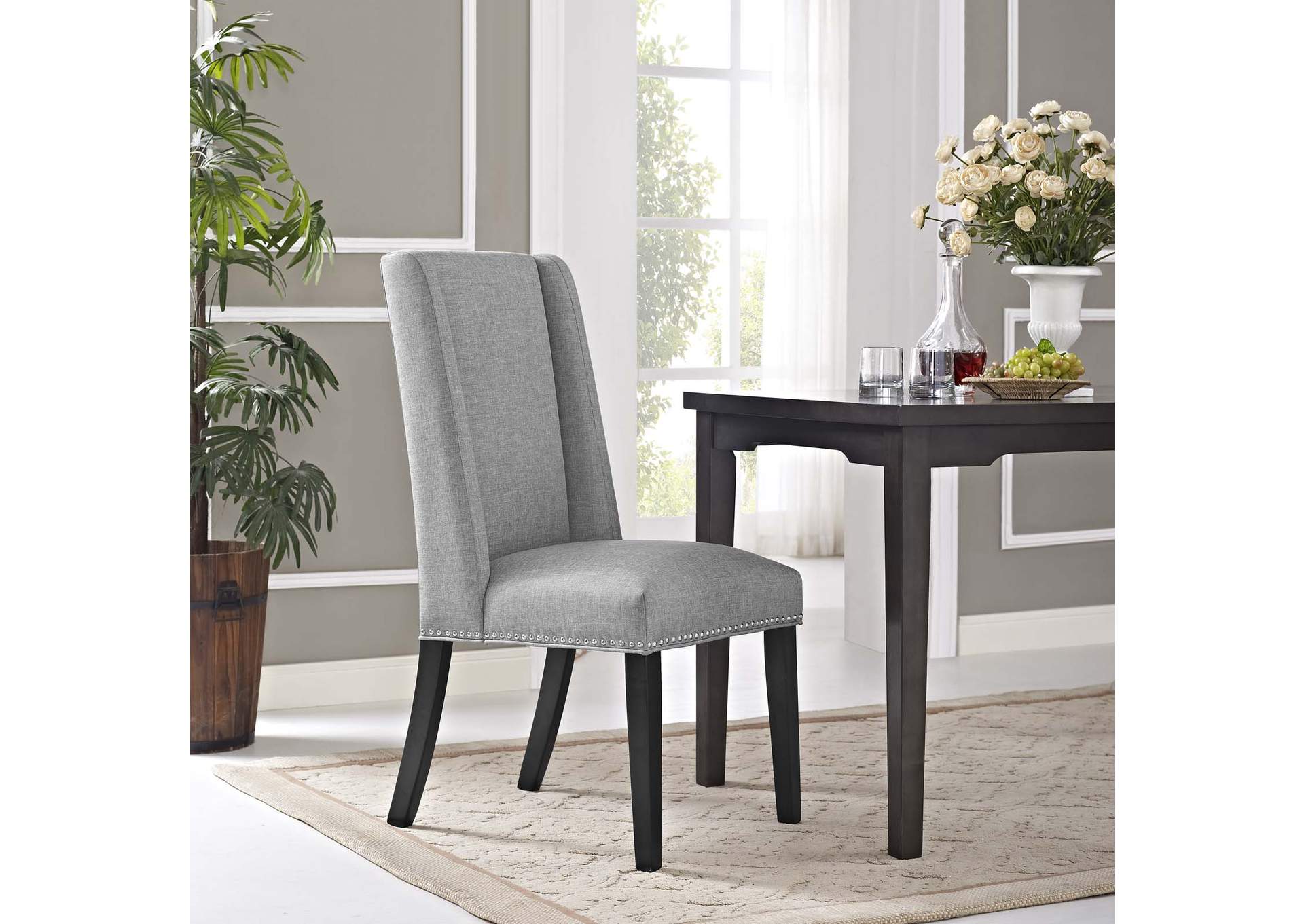 Light Gray Baron Fabric Dining Chair,Modway