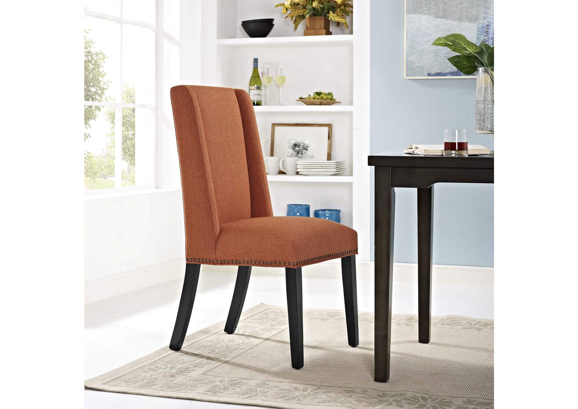 Orange Baron Fabric Dining Chair,Modway