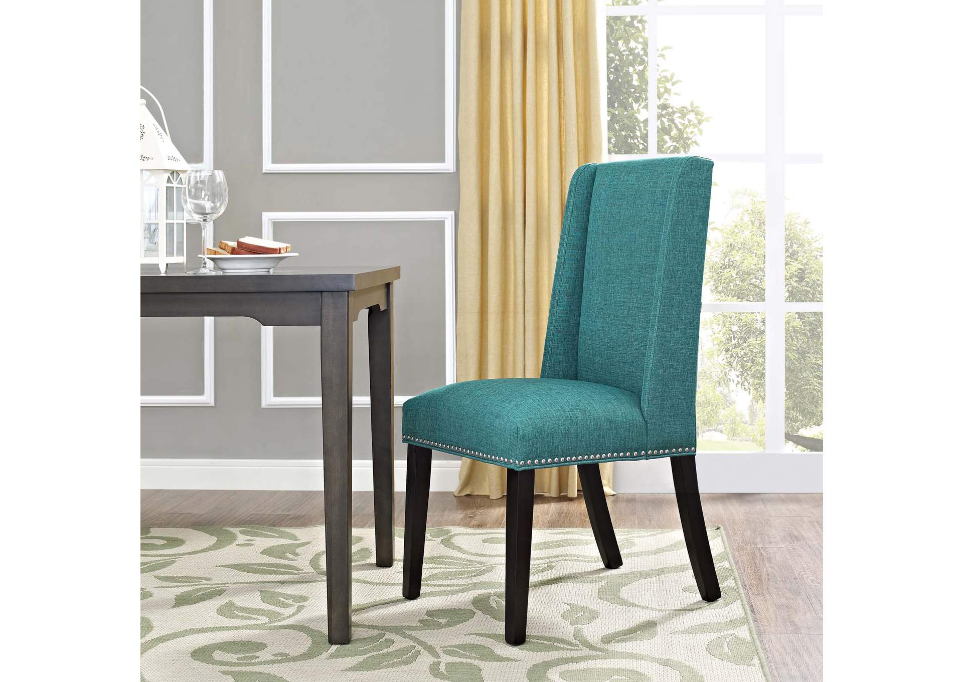 Teal Baron Fabric Dining Chair,Modway