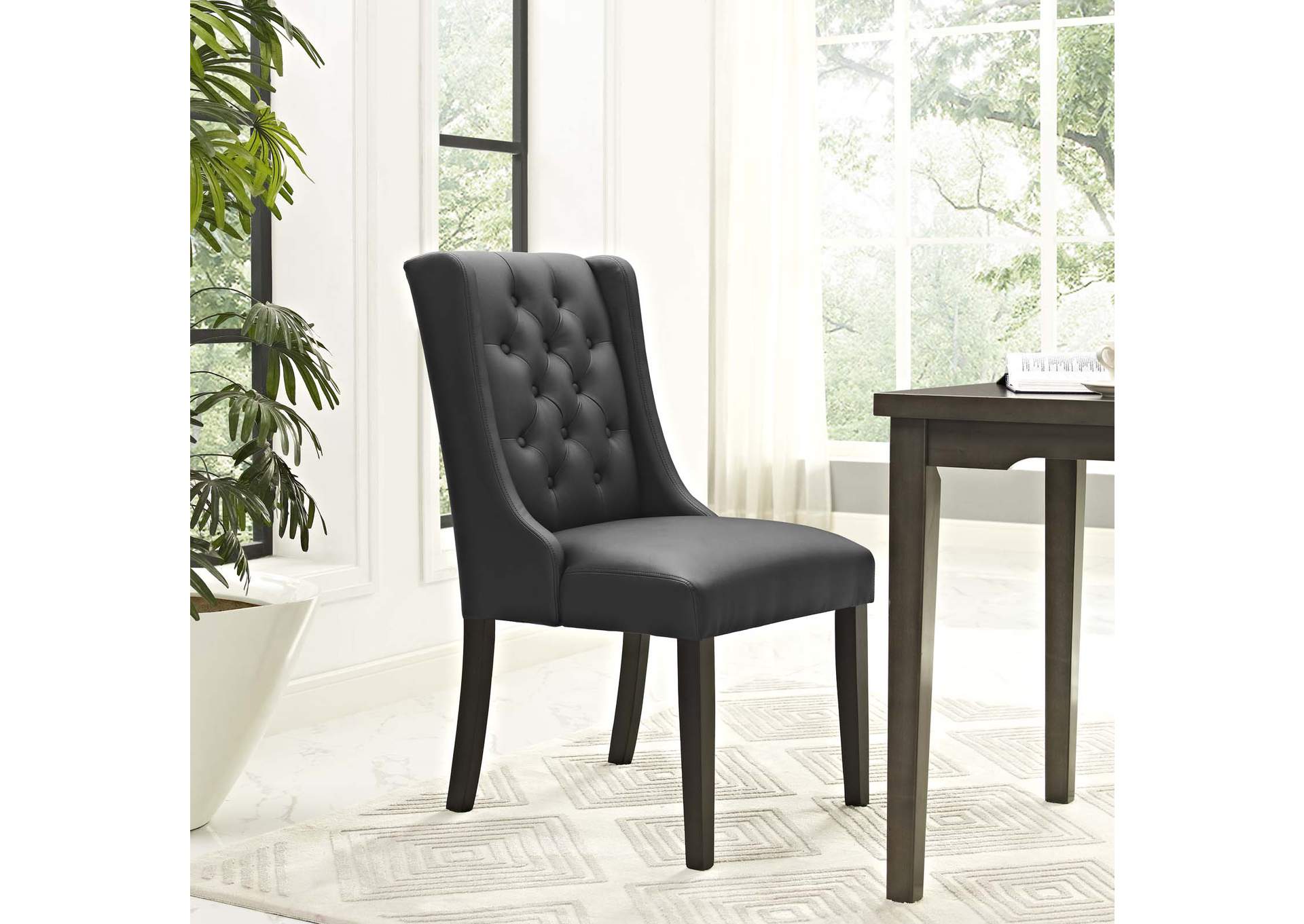 Baronet Black Vinyl Dining Chair,Modway