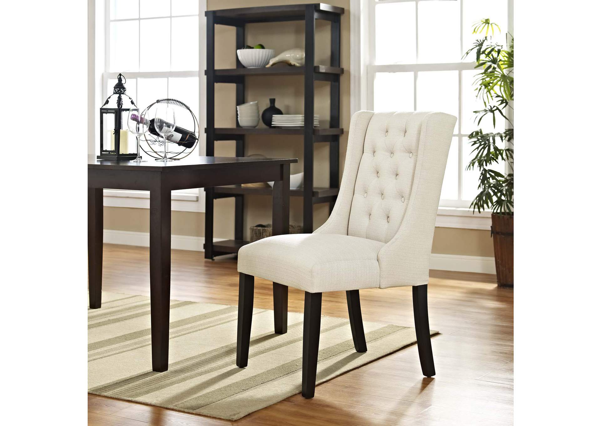 Beige Baronet Fabric Dining Chair,Modway