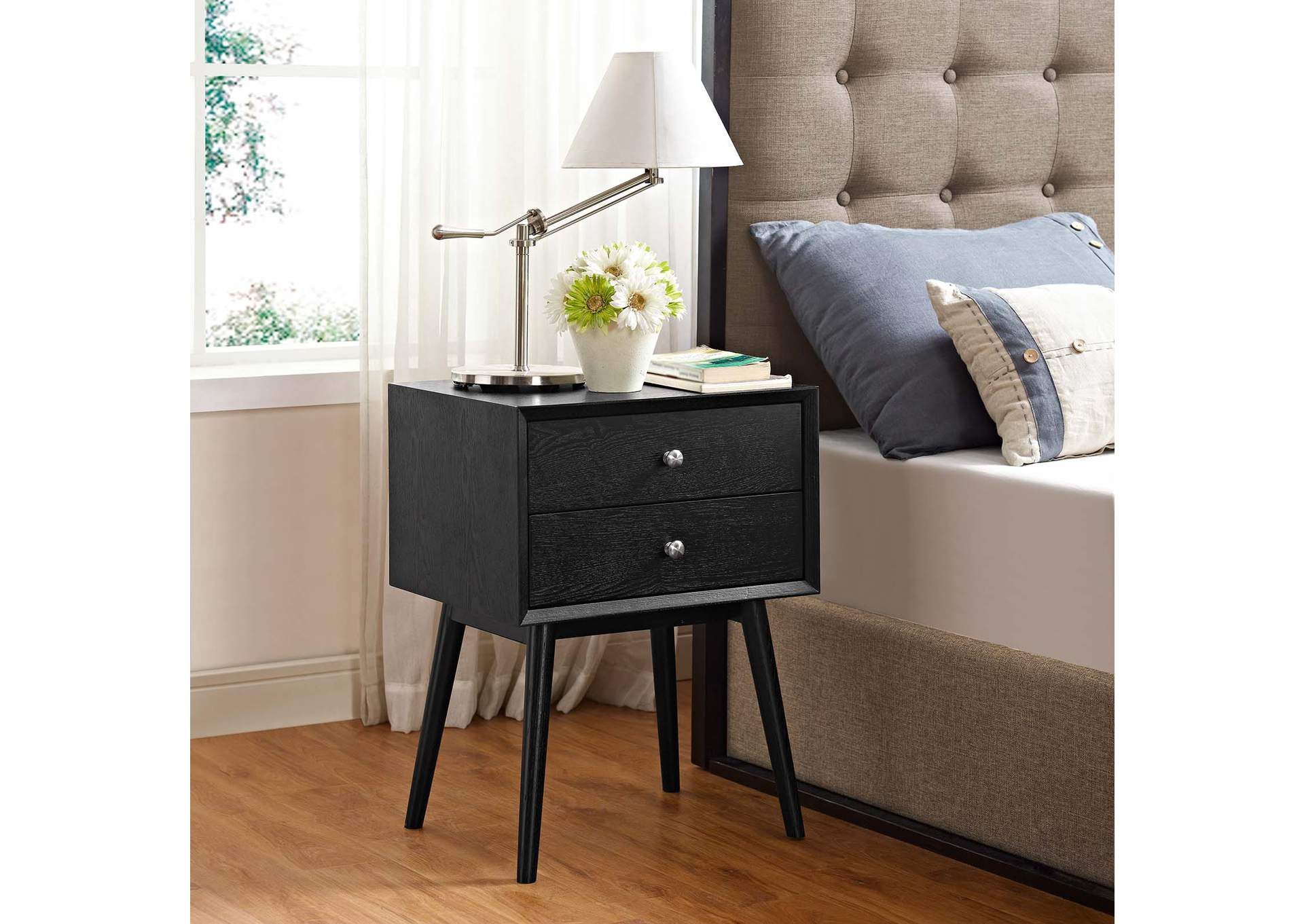 Black Dispatch Nightstand,Modway