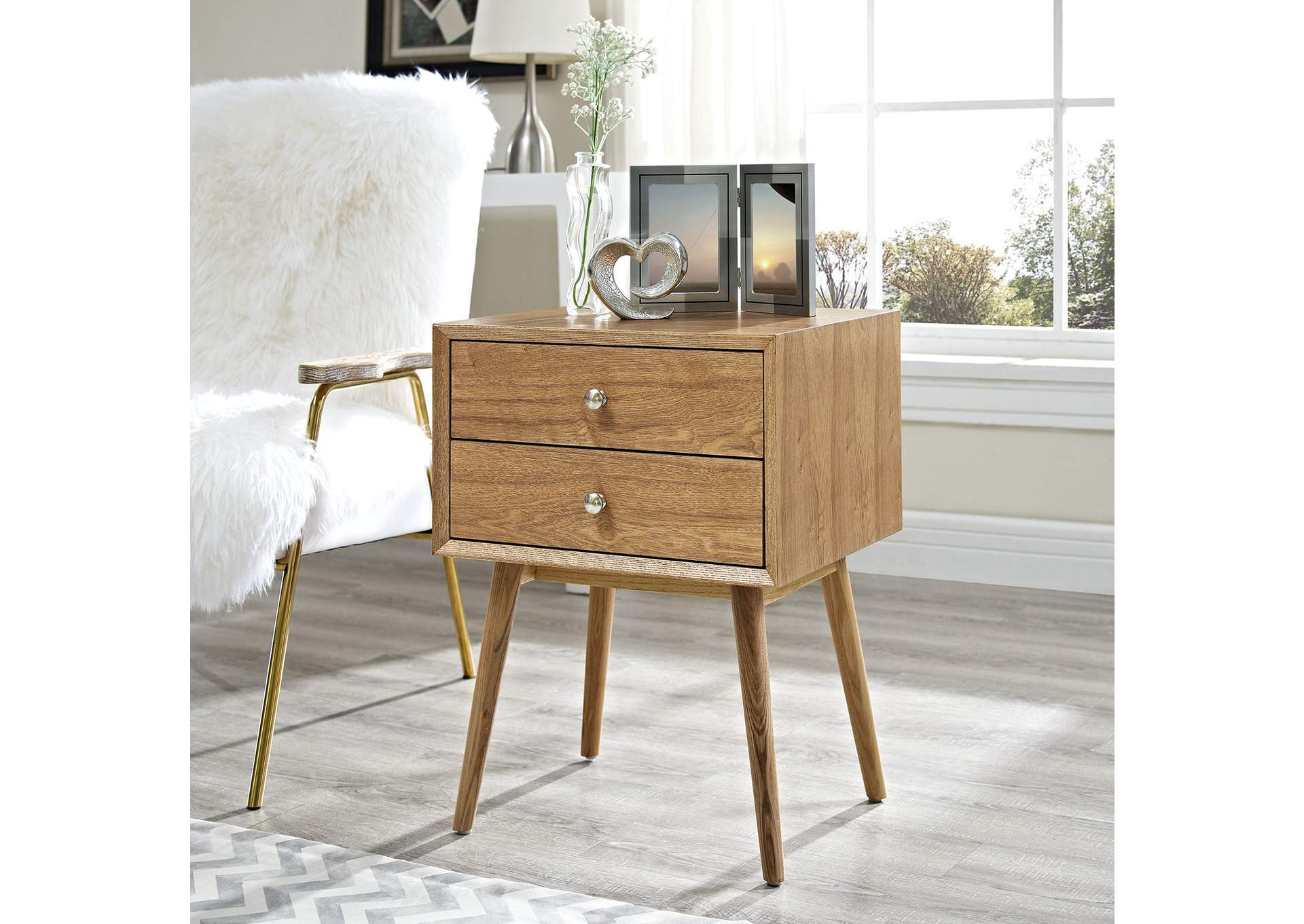 Natural Natural Dispatch Nightstand,Modway