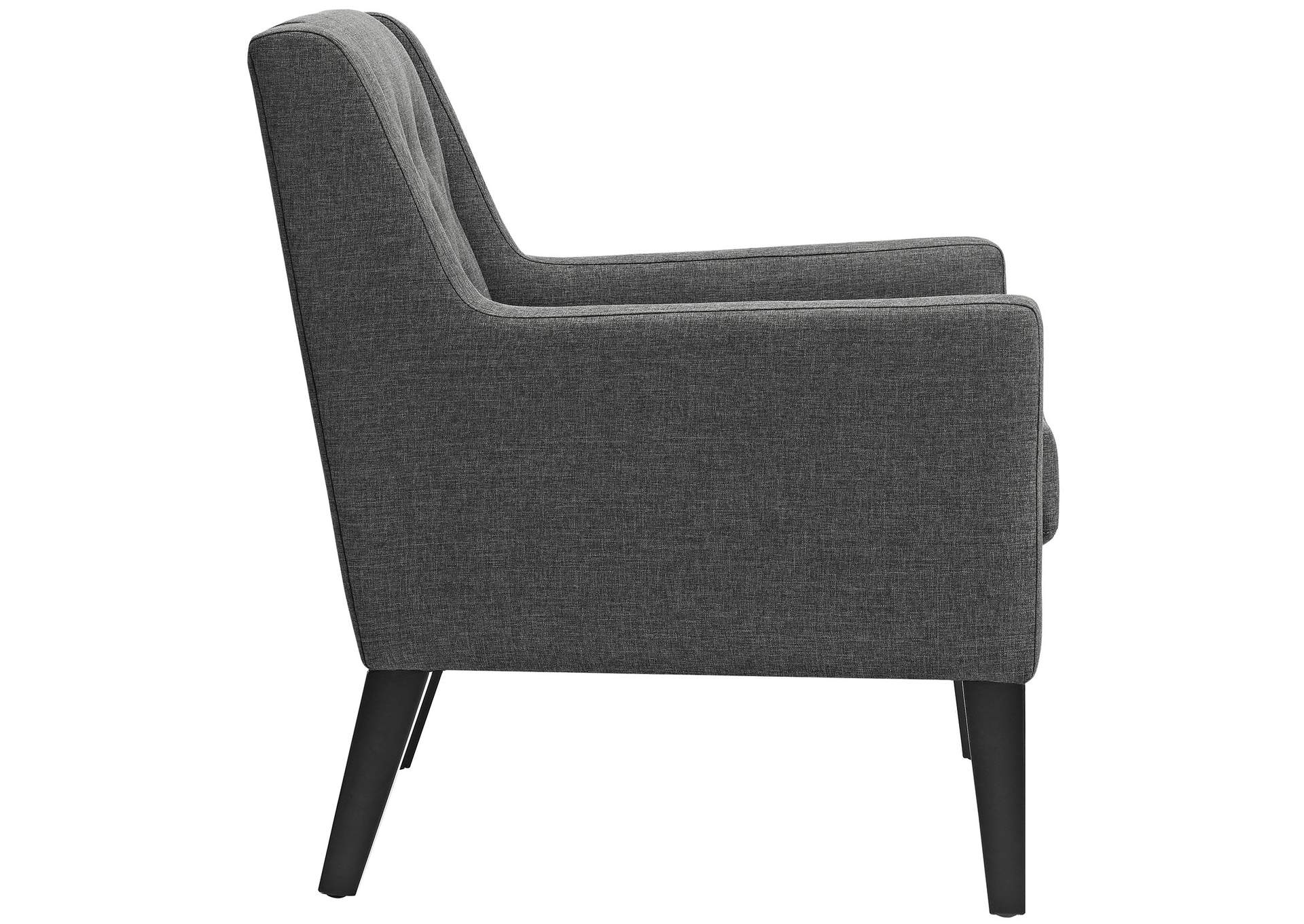 Gray Earnest Upholstered Fabric Arm Chair,Modway