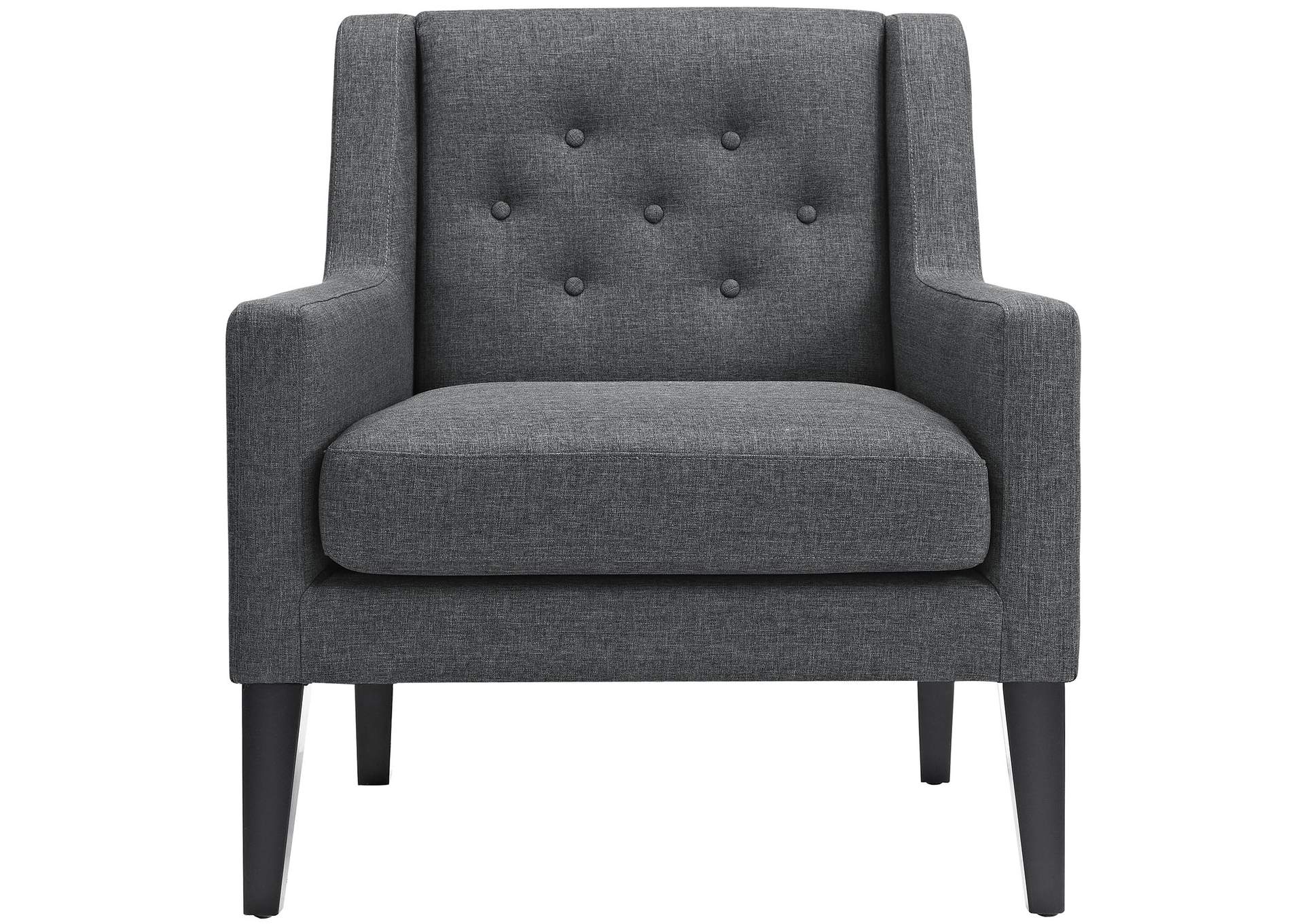 Gray Earnest Upholstered Fabric Arm Chair,Modway