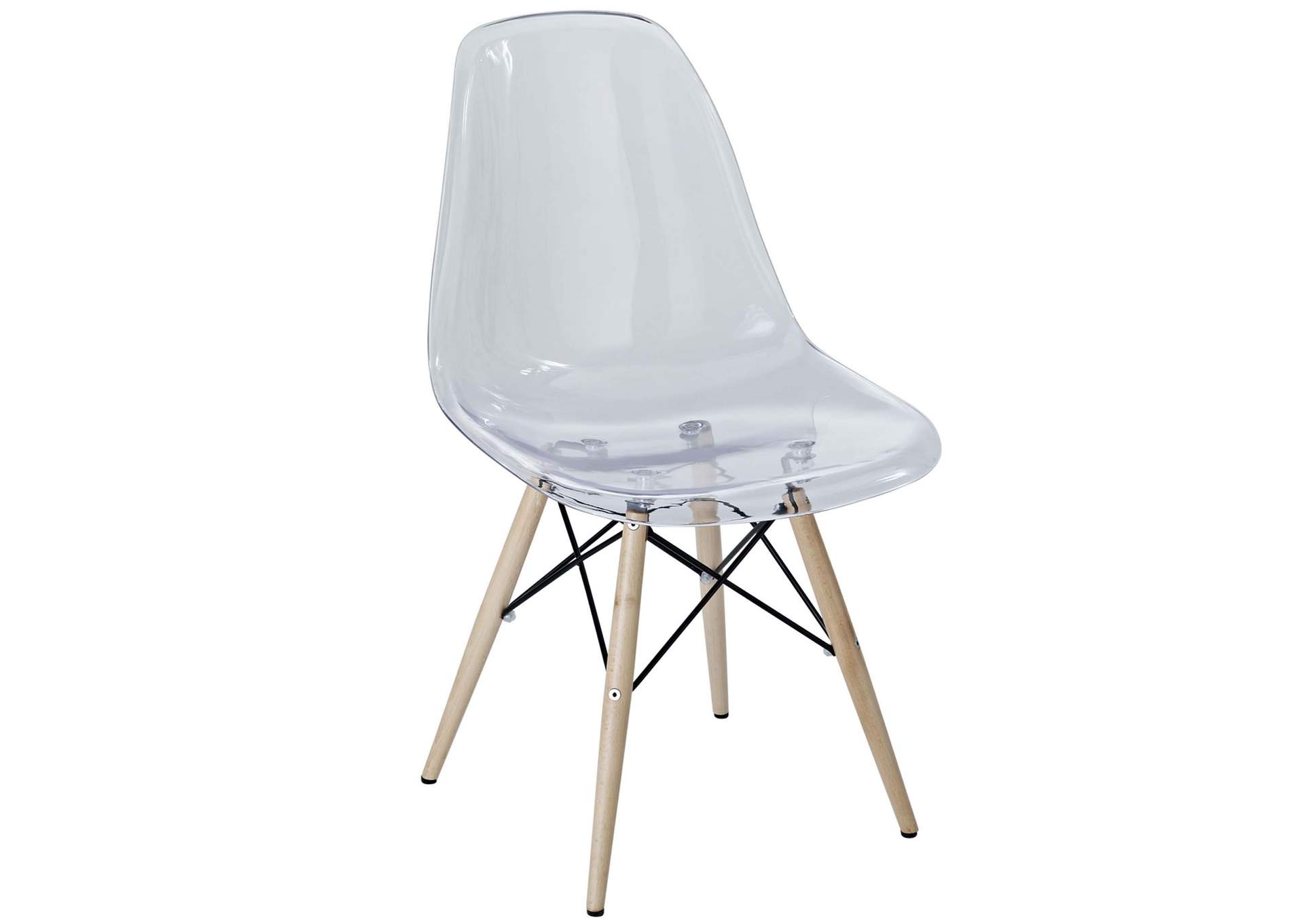 Clear Pyramid Dining Side Chair,Modway