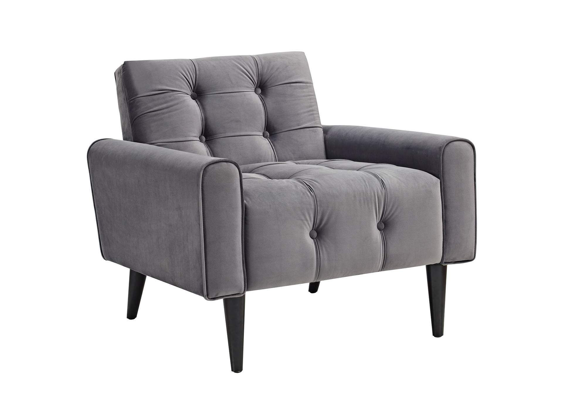 Gray Delve Performance Velvet Arm Chair,Modway